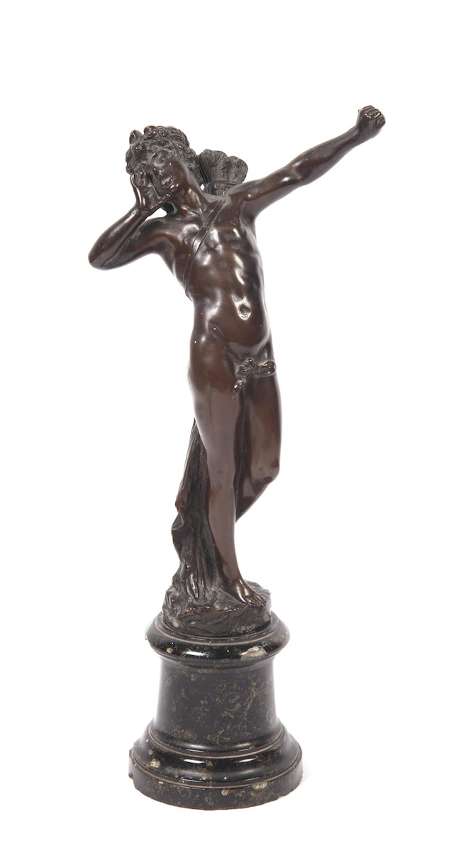G.Eberlein : A bronze figure of a youth, 23cm high.