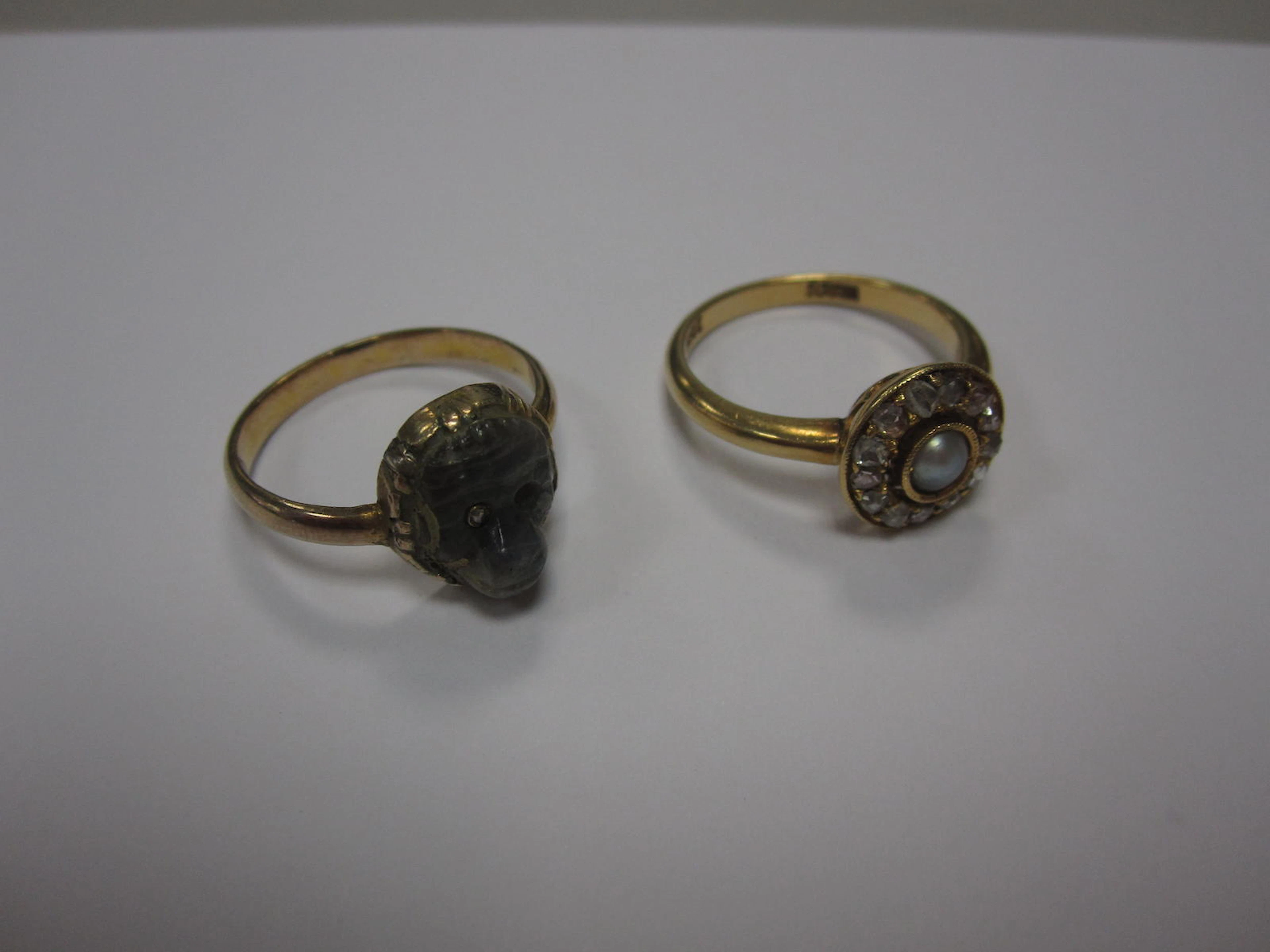 Two gem set rings (2)