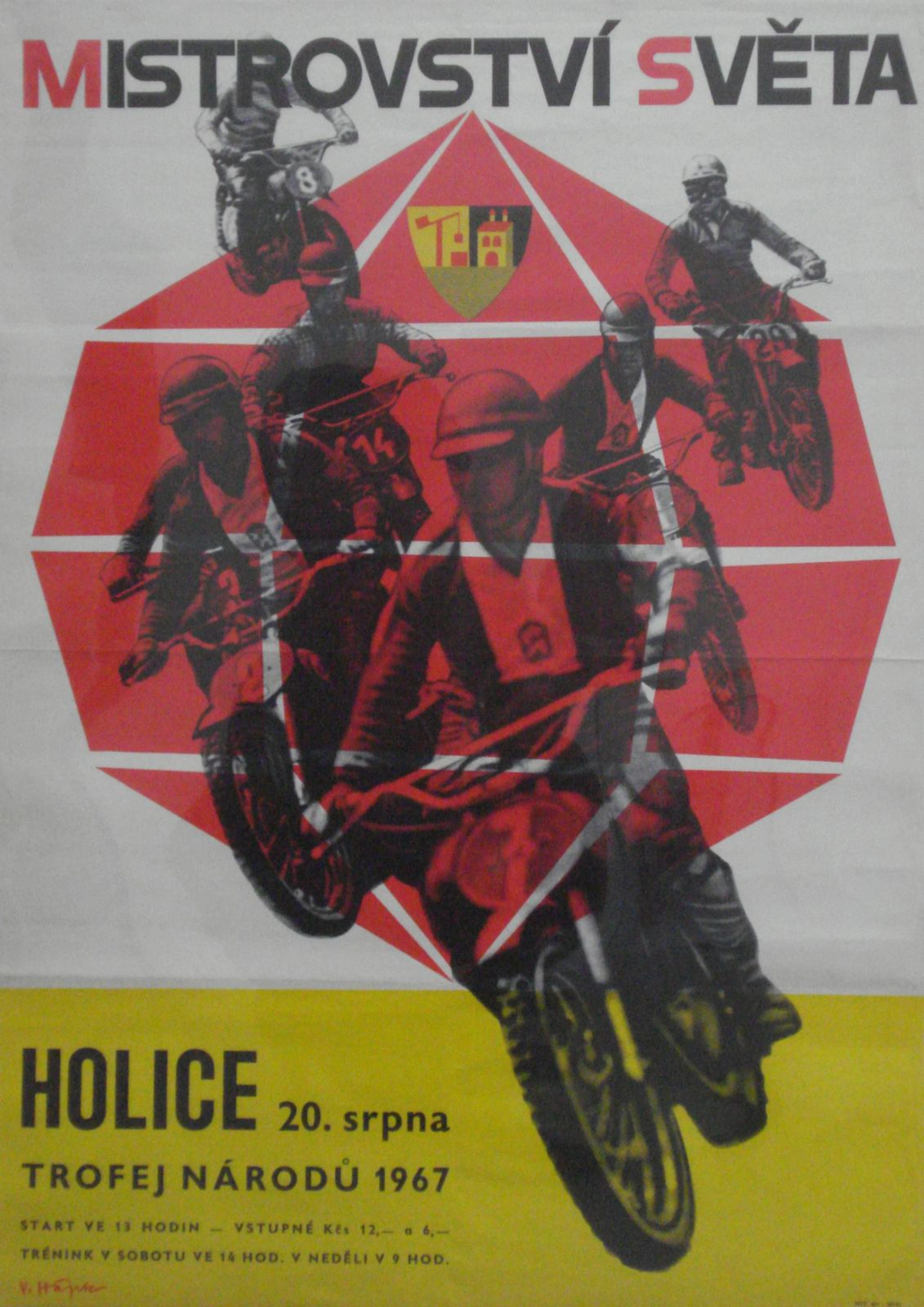 A 1967 Czechoslovakian World Championship motocross poster,