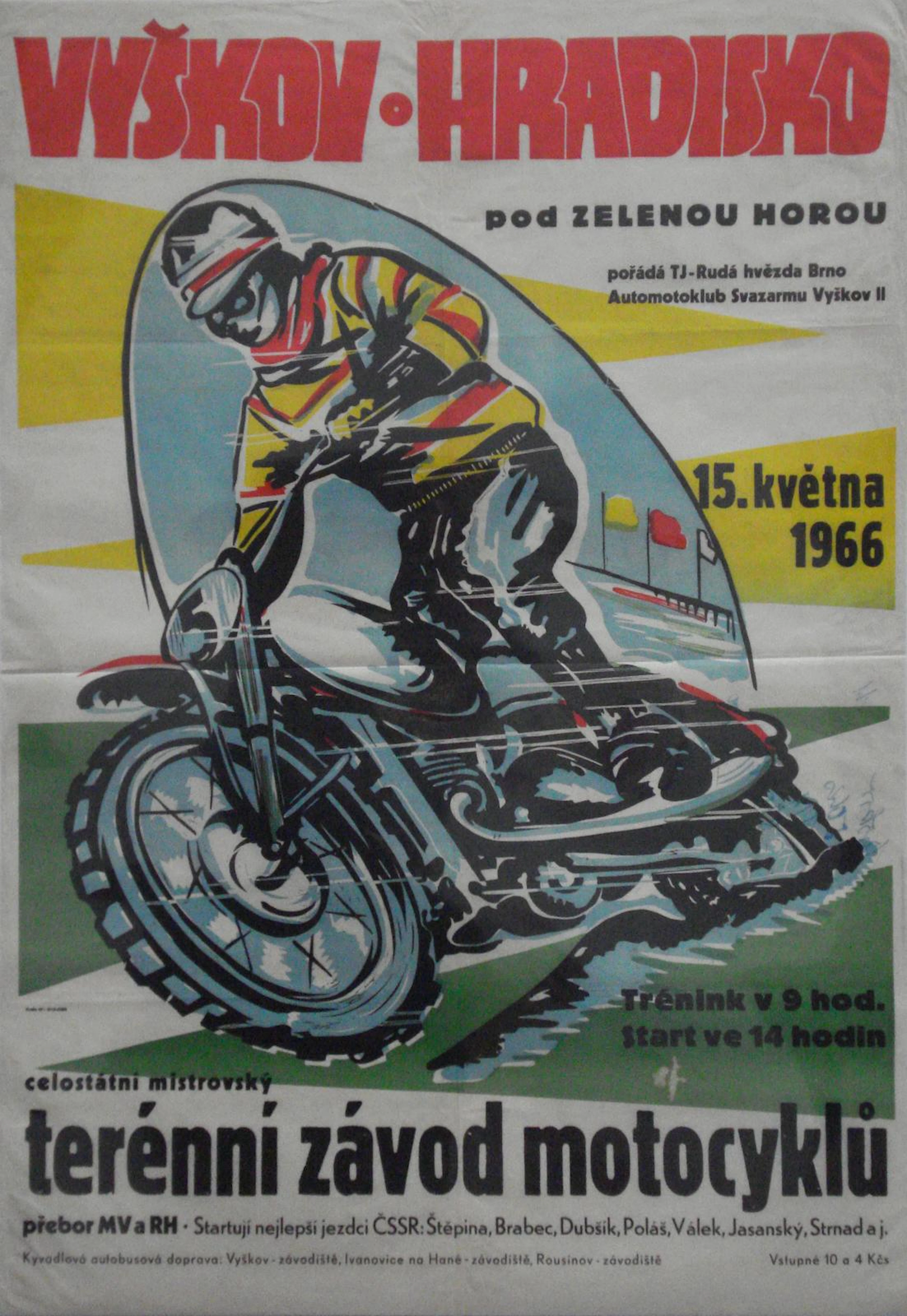 A 1966 Czechoslovakian motocross race poster,