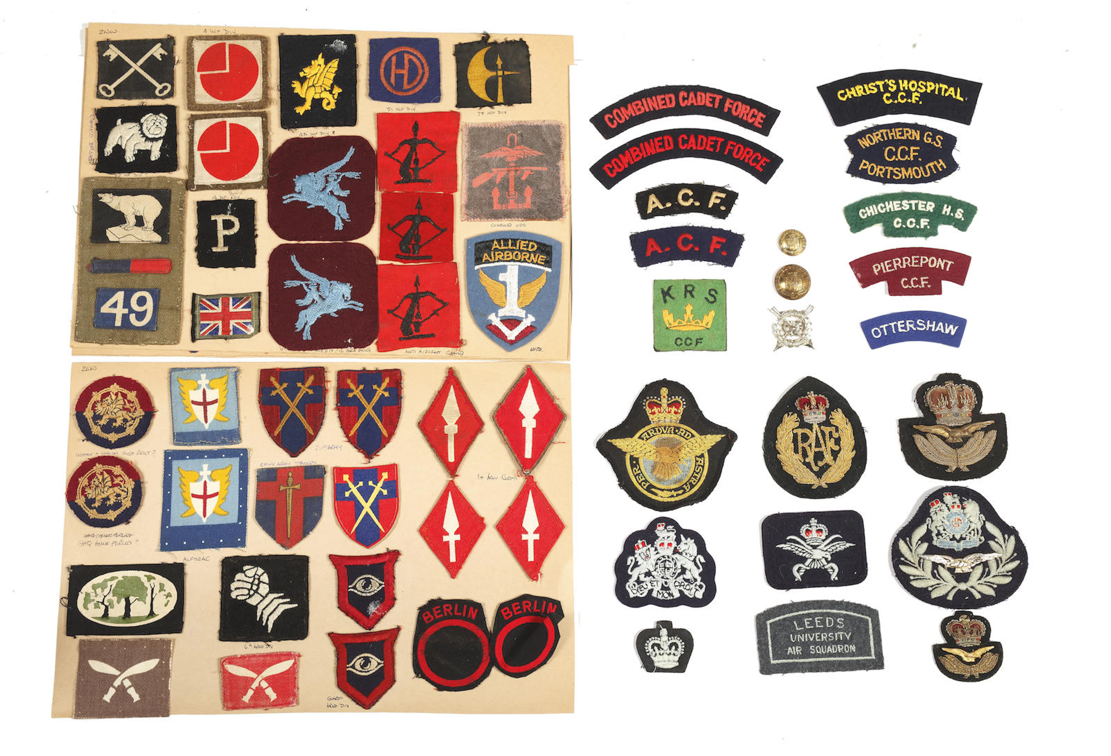 Cloth Div Signs and Shoulder Titles