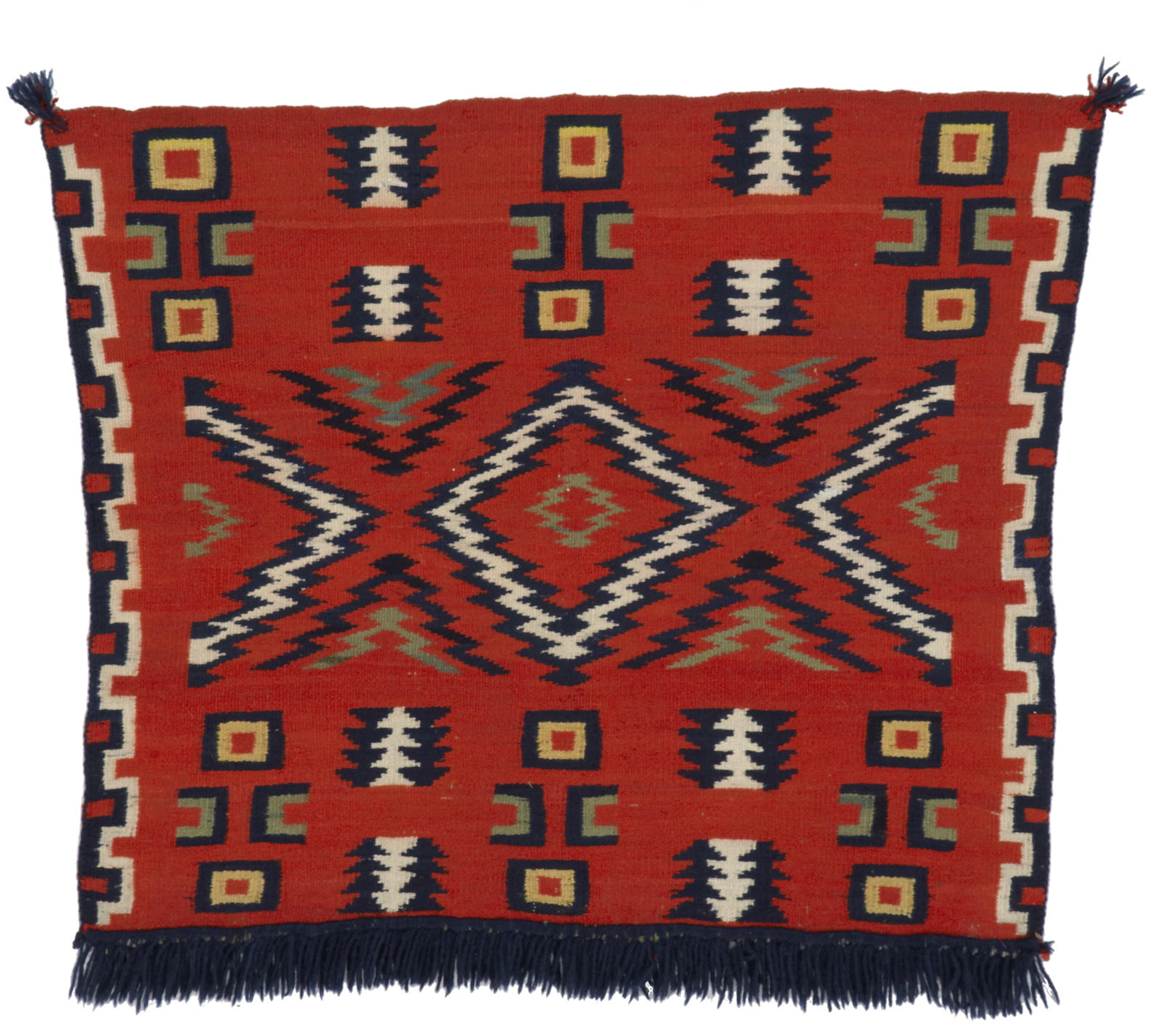 A Navajo late classic fancy saddle blanket