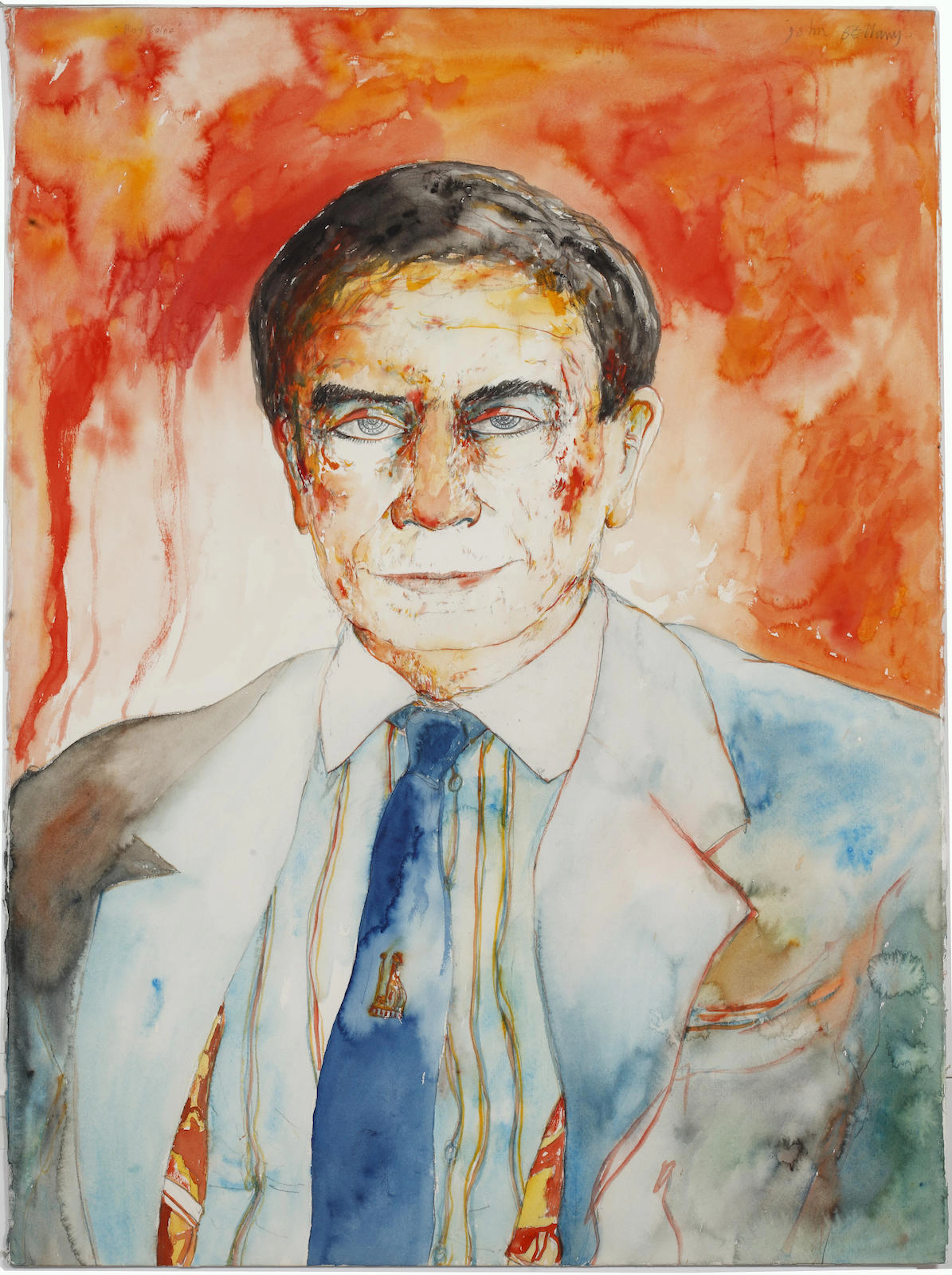 John Bellany (British, born 1942) 'Roy Calne' signed and inscribed top right/left, watercolour, 74 x 55cm (29 1/8 x 21 5/8in). unframed.