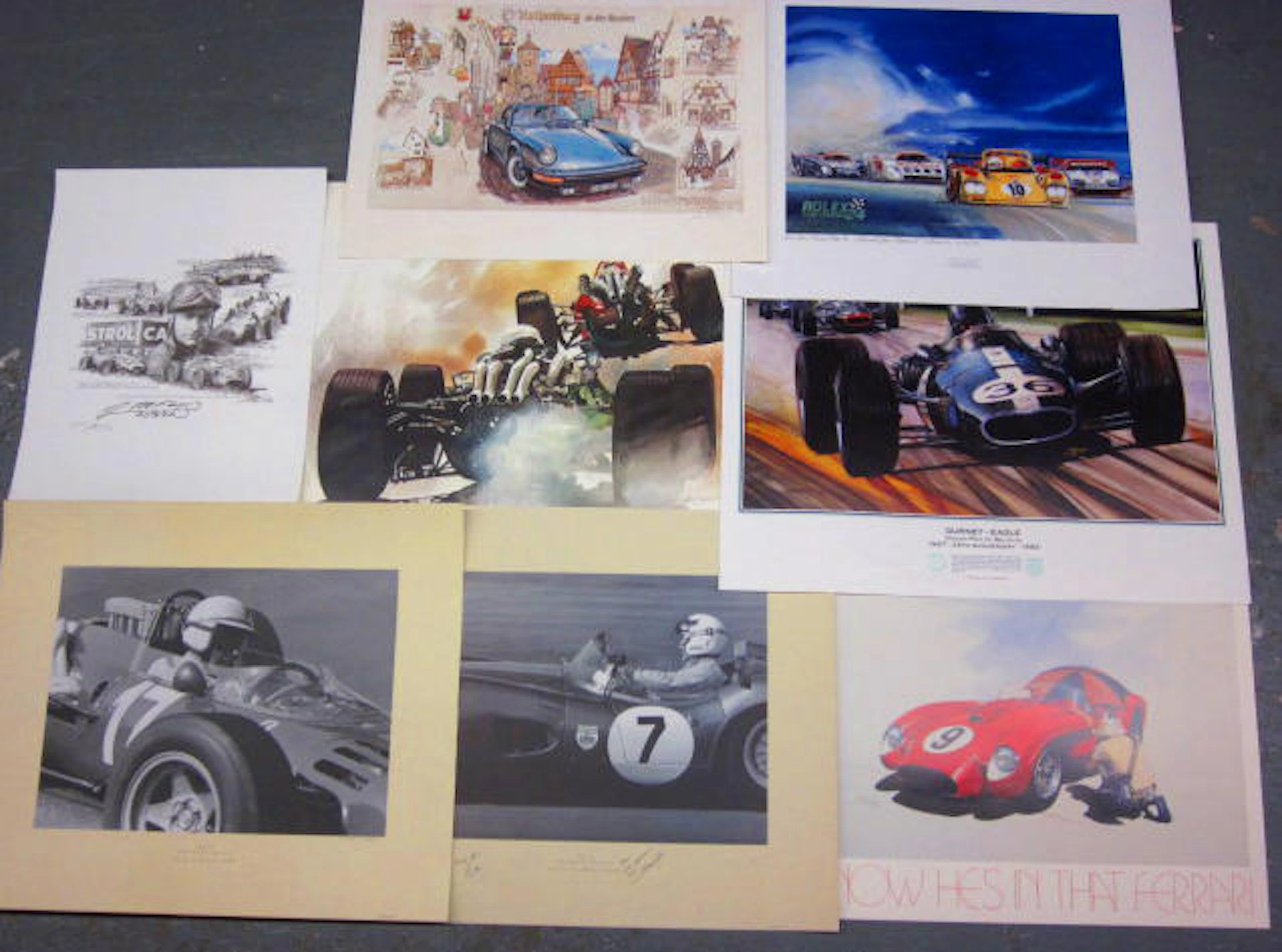 A grouping of various artist signed posters and prints,