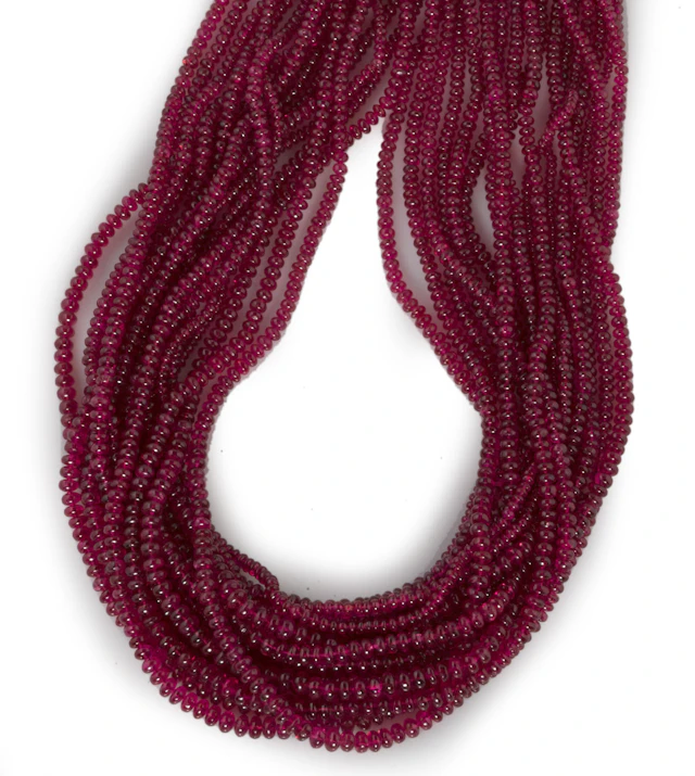 A spinel, diamond and 18k gold torsade necklace