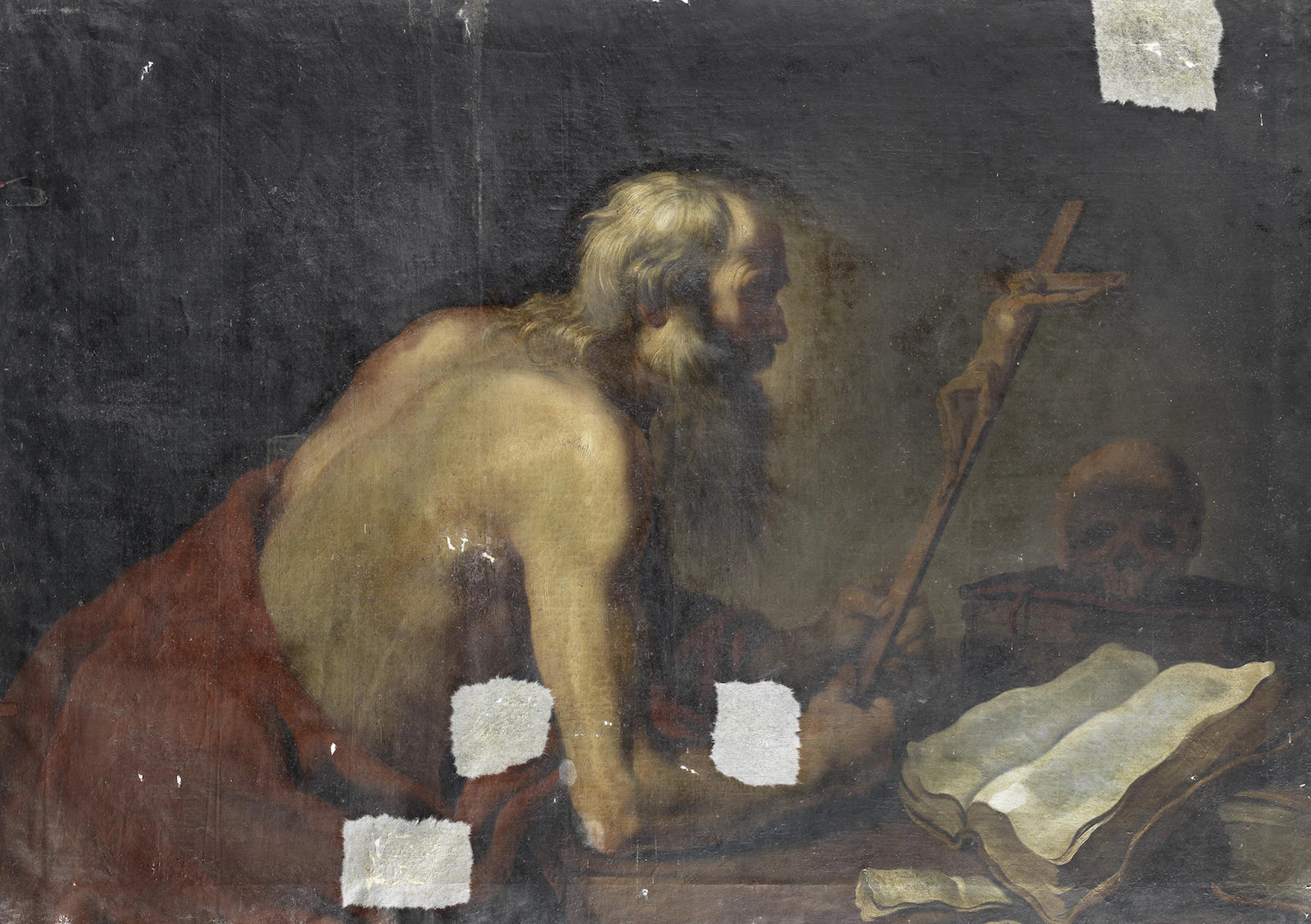 After Claude François Vignon, 18th Century The Penitent Saint Jerome unframed