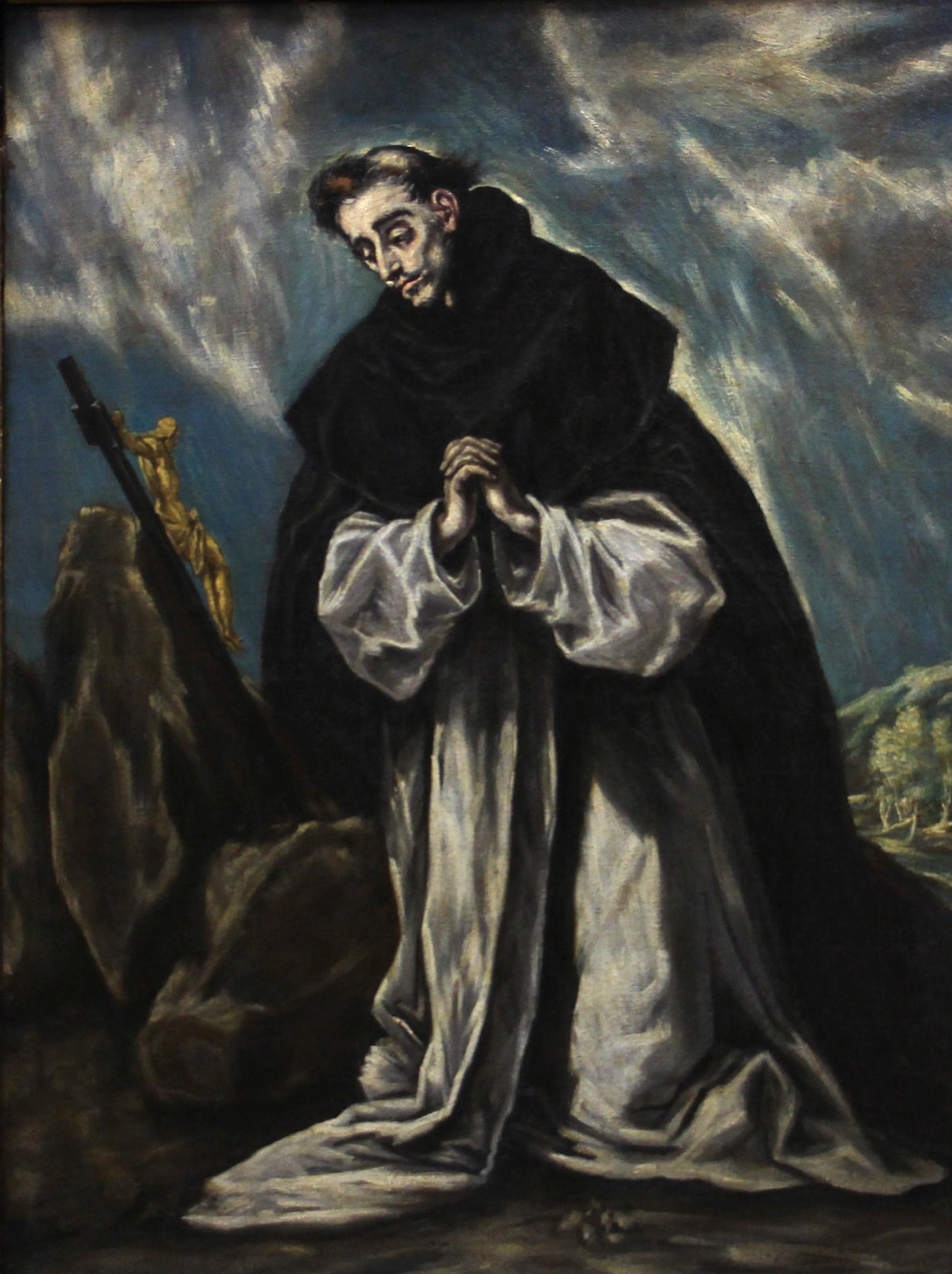 After Domenikos Theotokopoulos, called El Greco Saint Dominic in prayer 40 x 30in