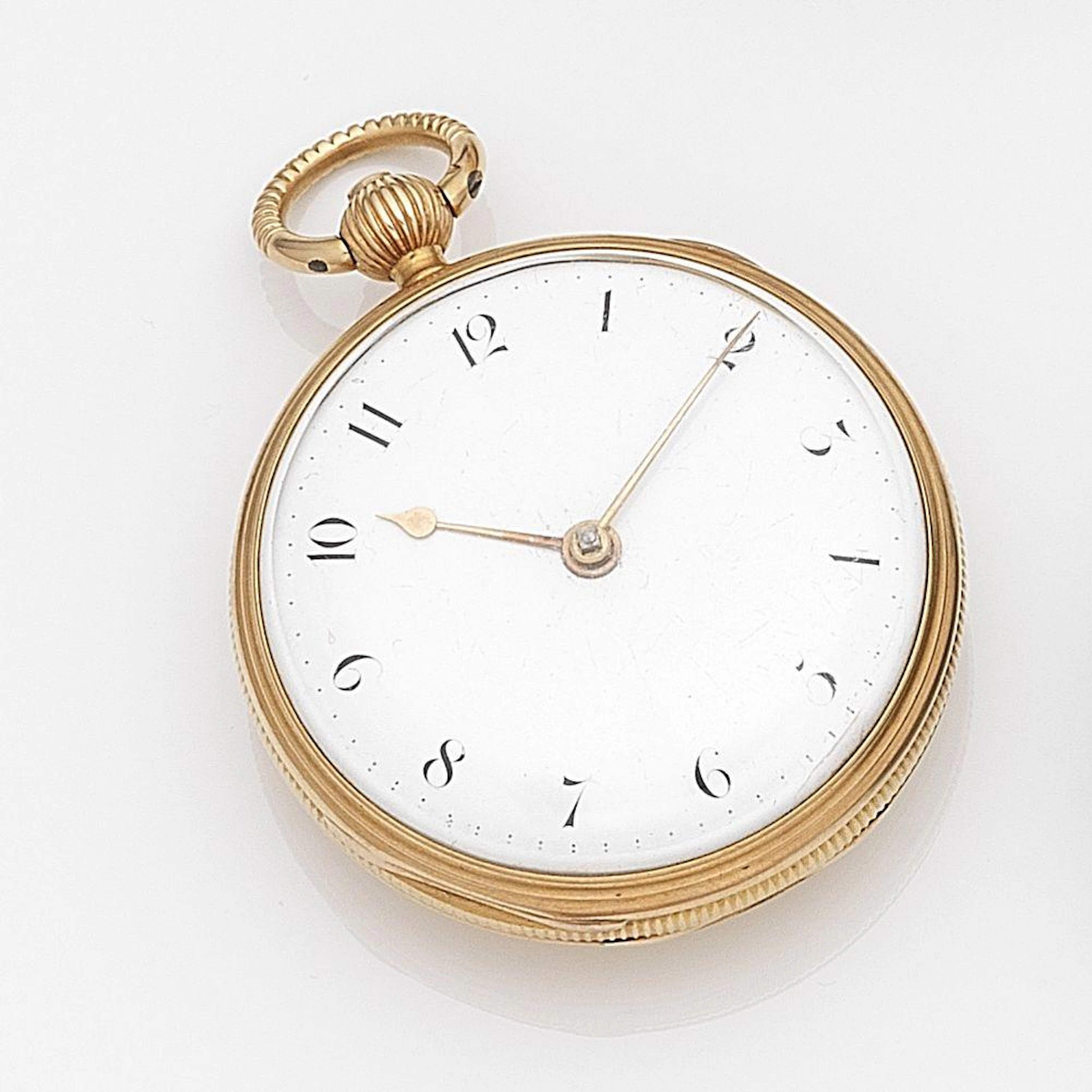 Thomas Mofs, London. An 18ct gold key wind open face pocket watch Movement No.5577, London Hallmark for 1893
