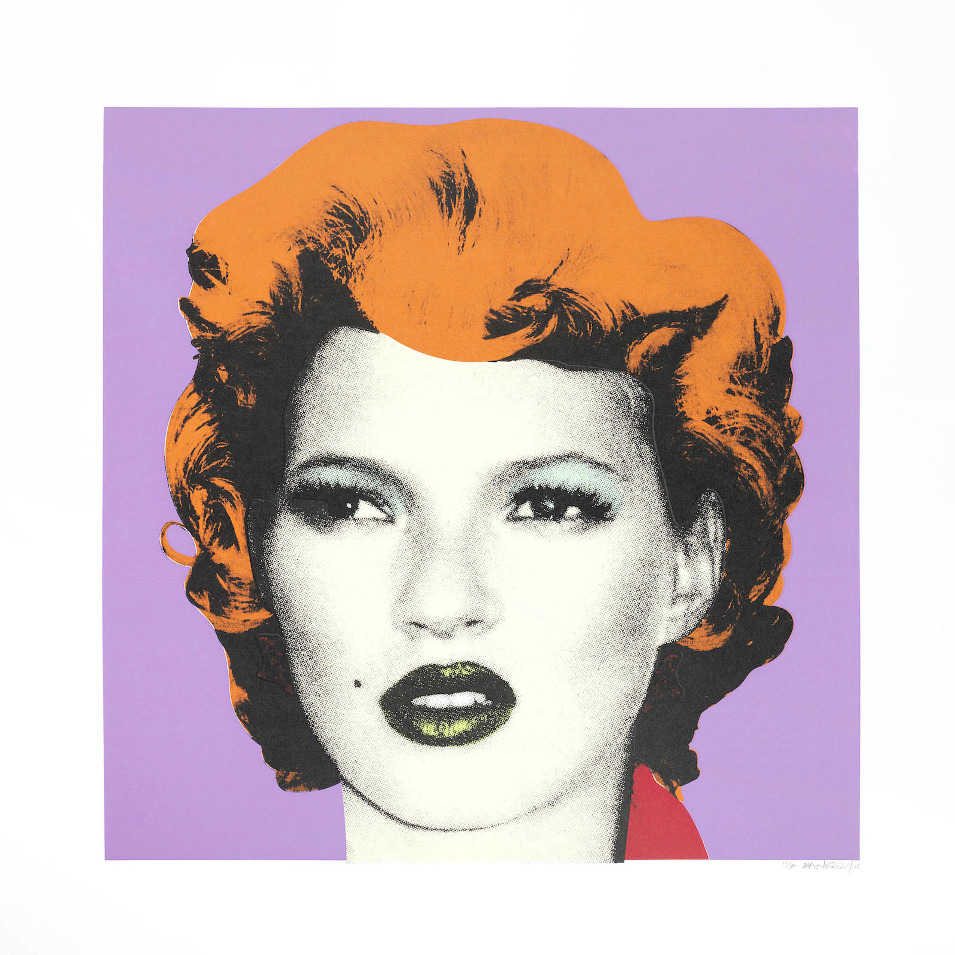 Banksy (b. 1975) Kate Moss (Purple and Orange)