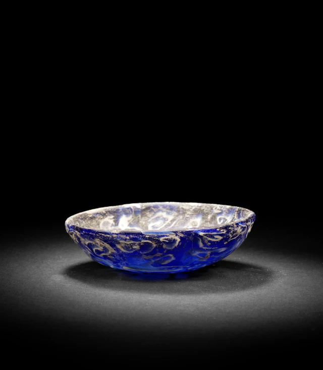 A Roman shallow cast mosaic glass bowl