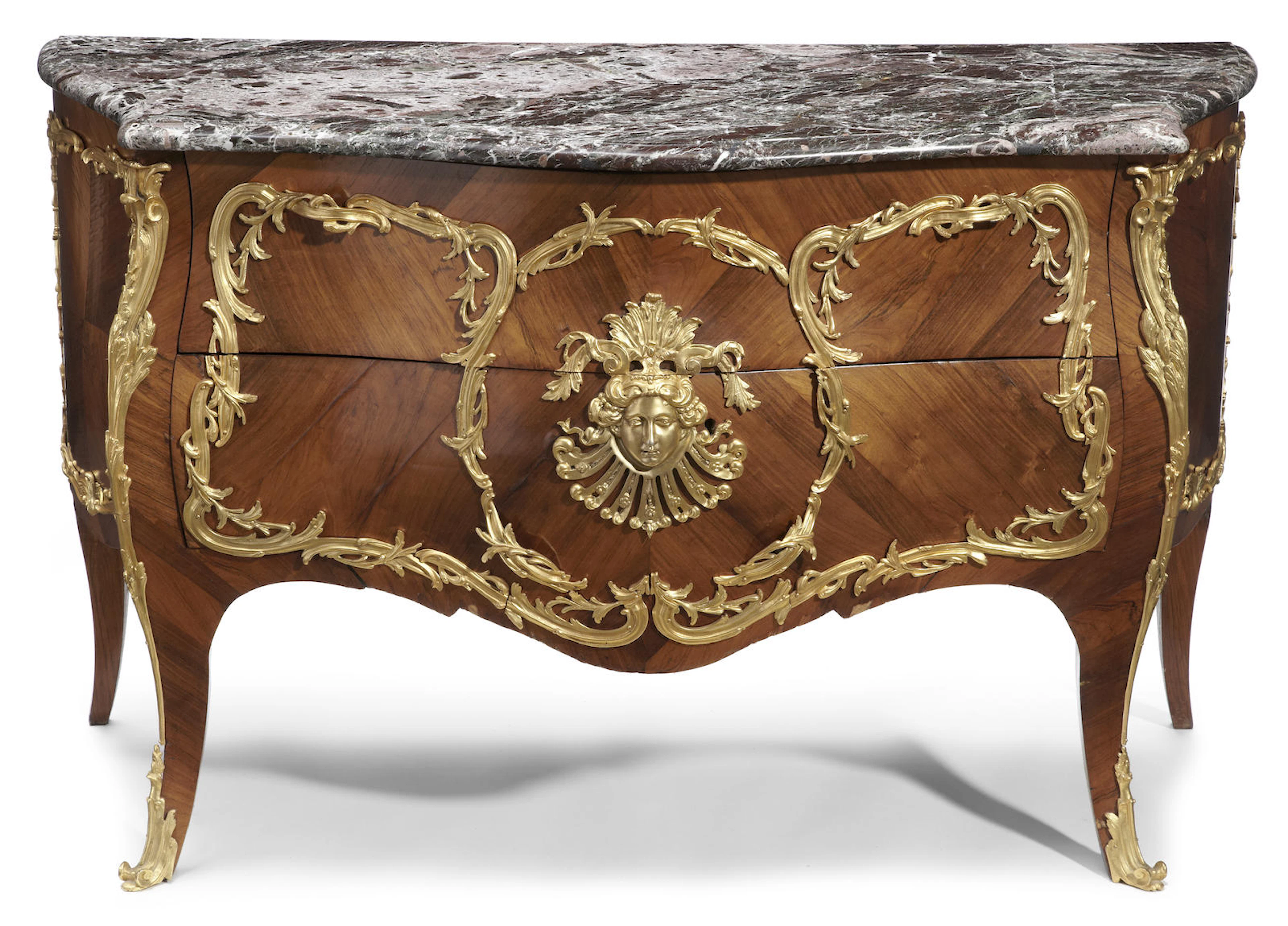 A Louis XV style gilt bronze mounted rosewood commodeHopillart & Leroy third quarter 19th century