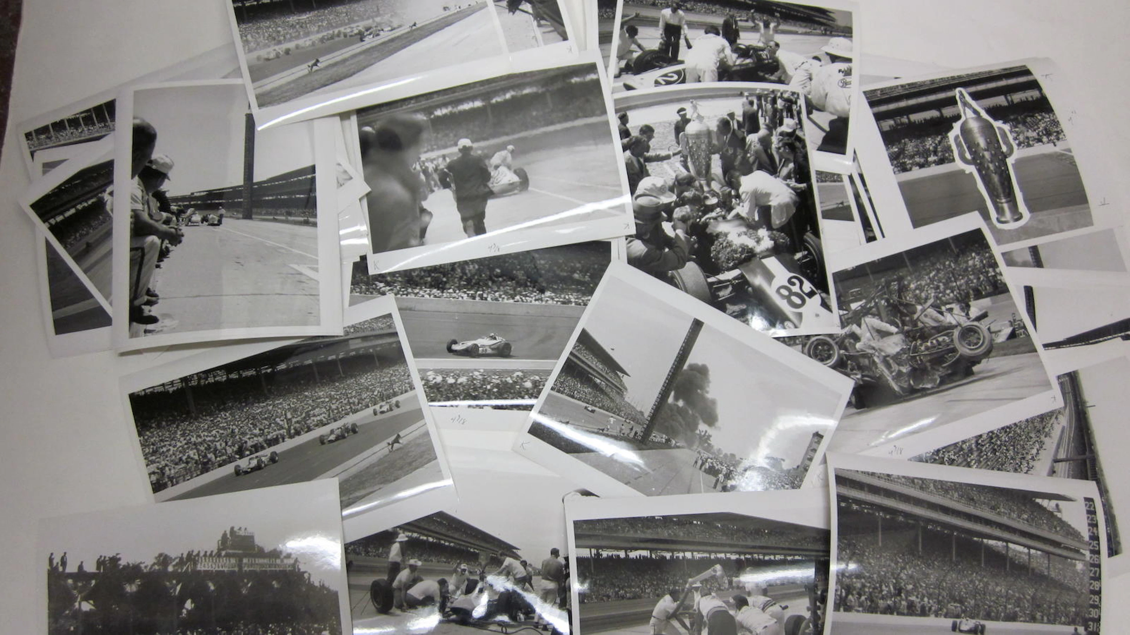 A collection of vintage Indianapolis 500 photography,