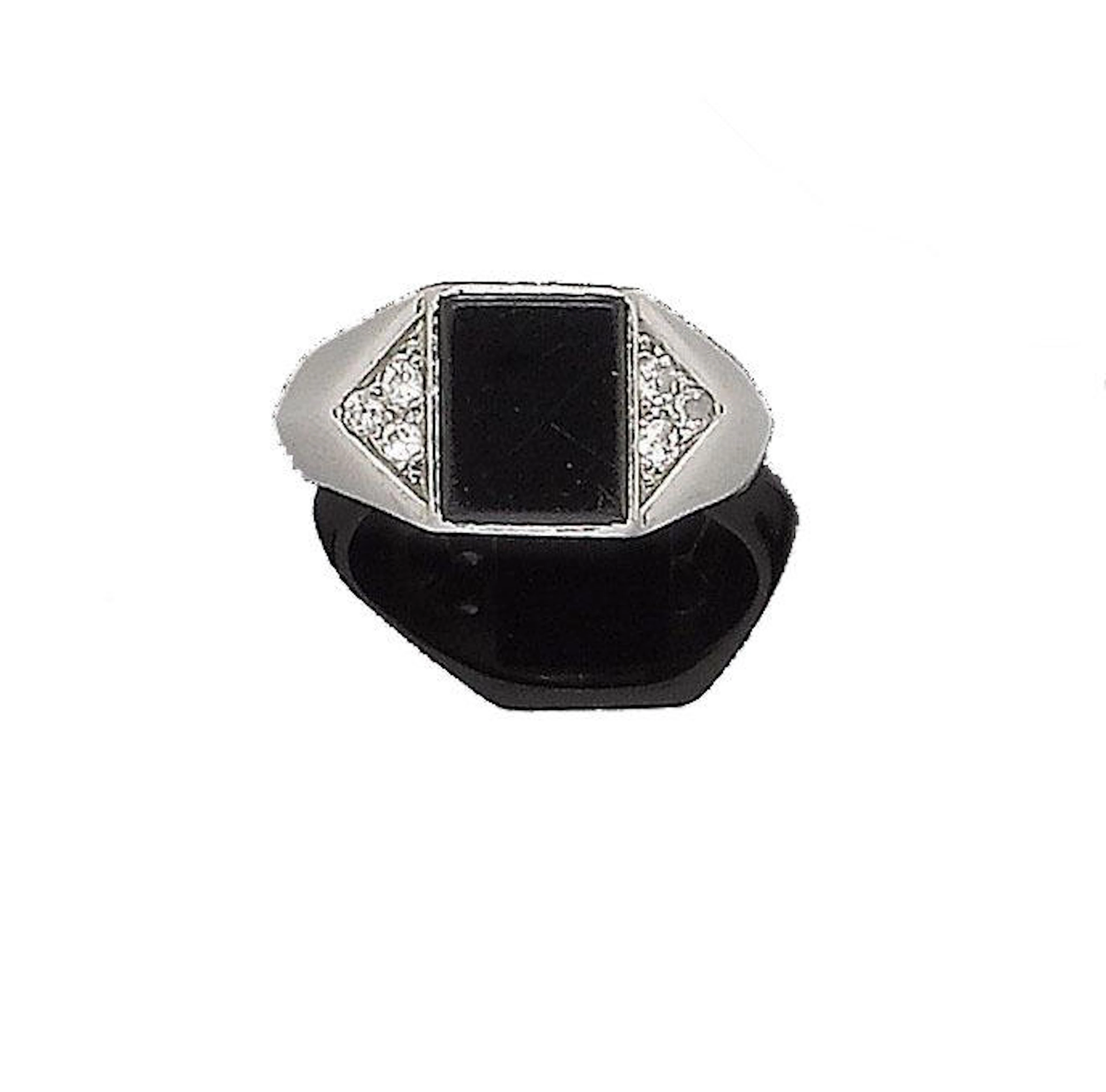 An onyx and diamond ring, by Jean Fouquet,