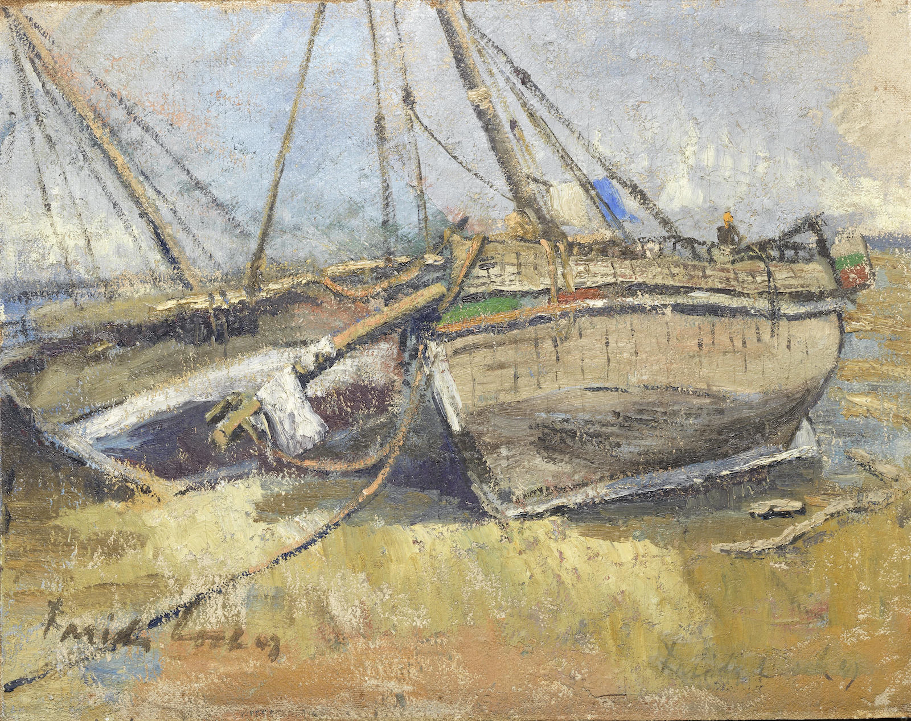 Fishing boats on the beach