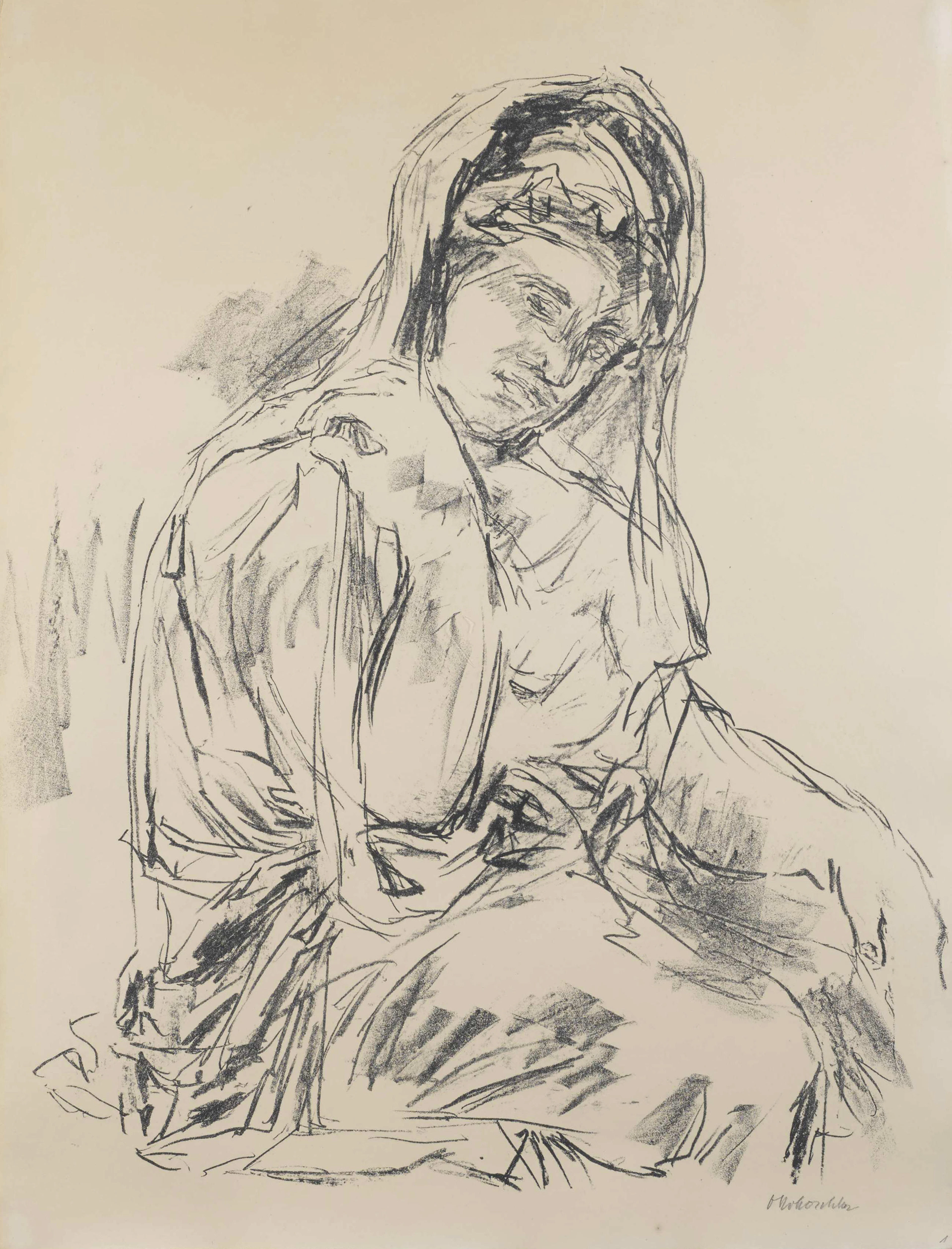 Die Abgeschiedene, pl. 11, from Bekenntnis zu Hella (W./W. 265), 1961-64