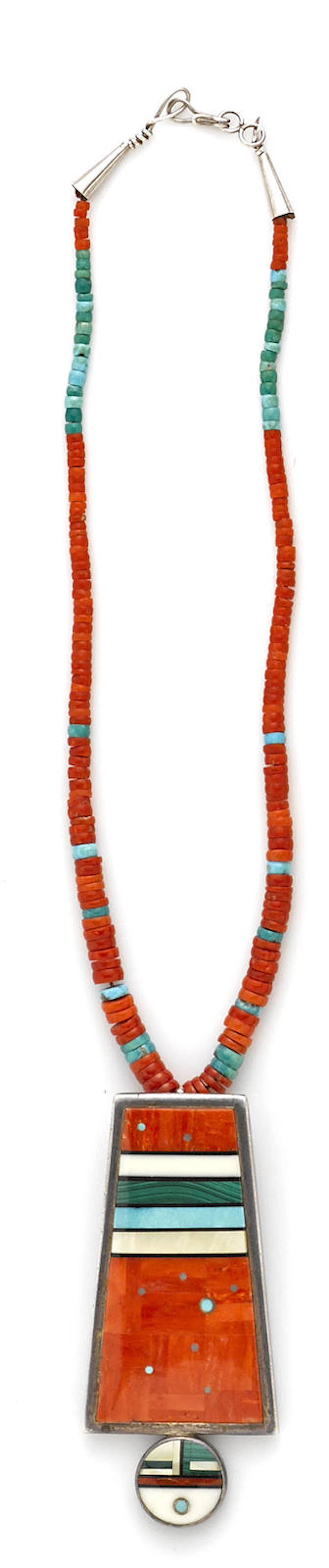 A Navajo pendant and necklace