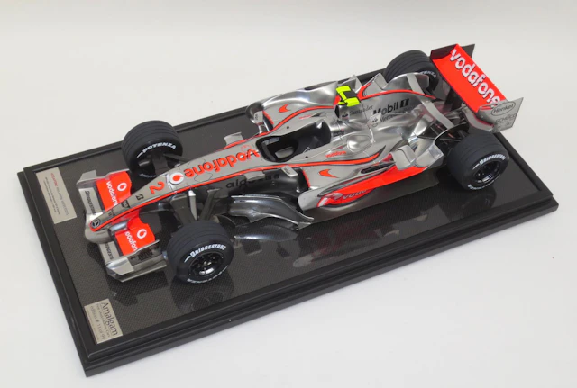 A 1:8 scale limited edition model of the 2007 McLaren Mercedes F1 car, by Amalgam Models,