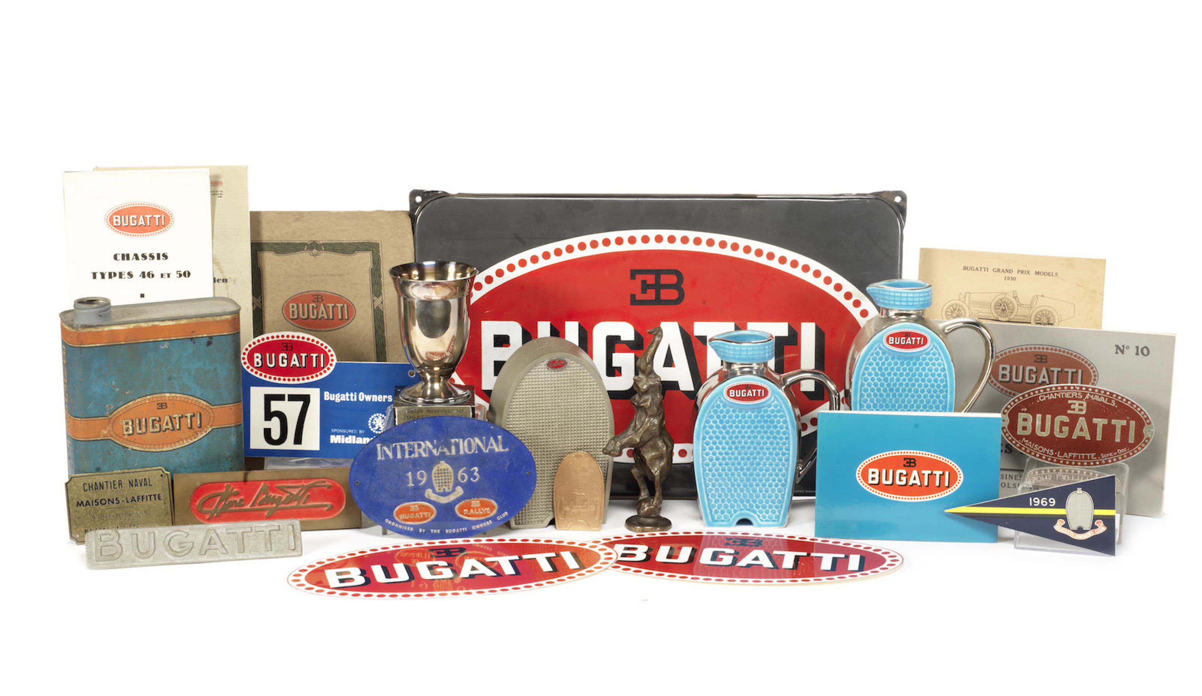 Assorted Bugatti collectables from the Estate of the Late H H Posner,