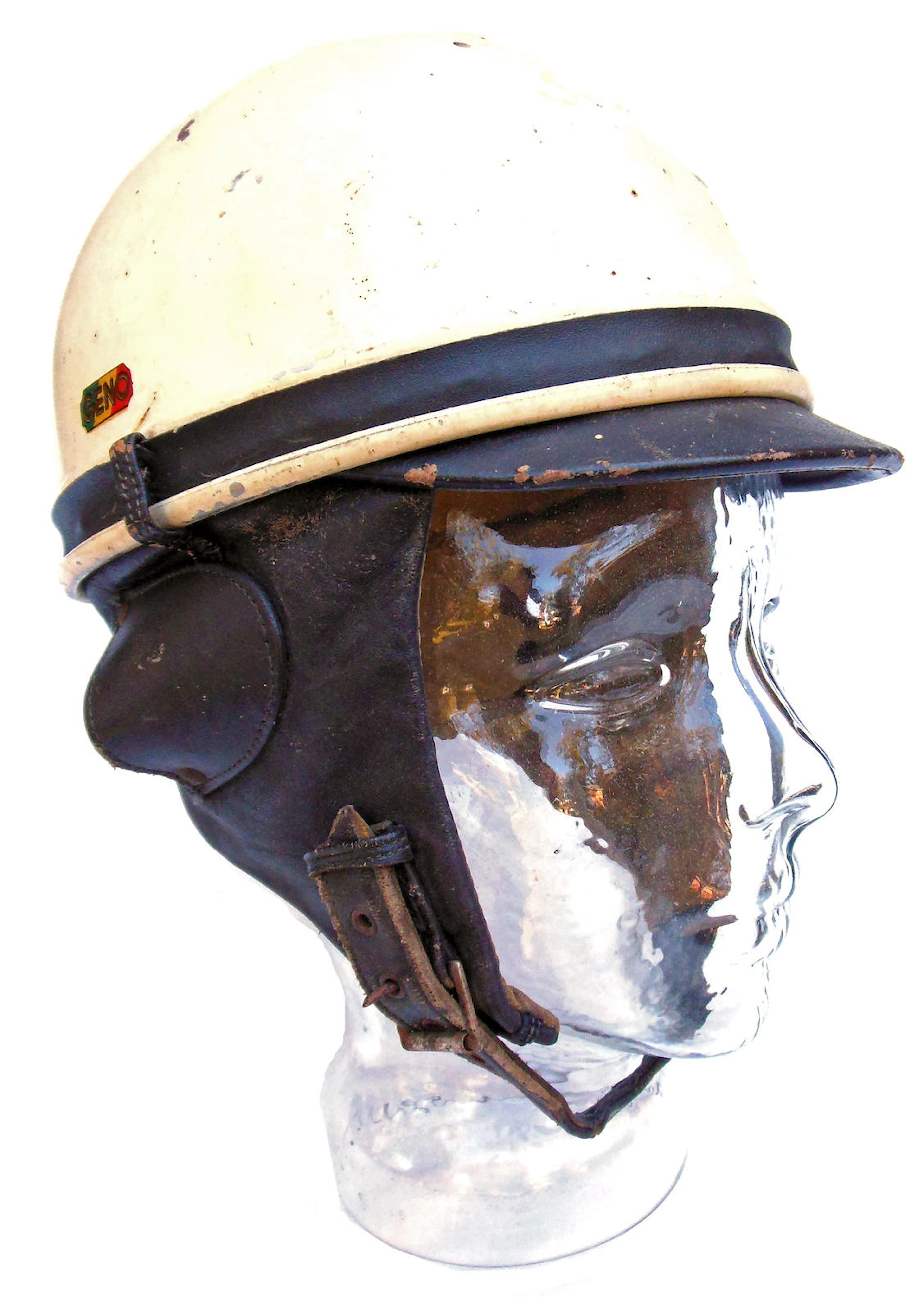 A vintage "Geno of Paris" Helmet motorcycle helmet,