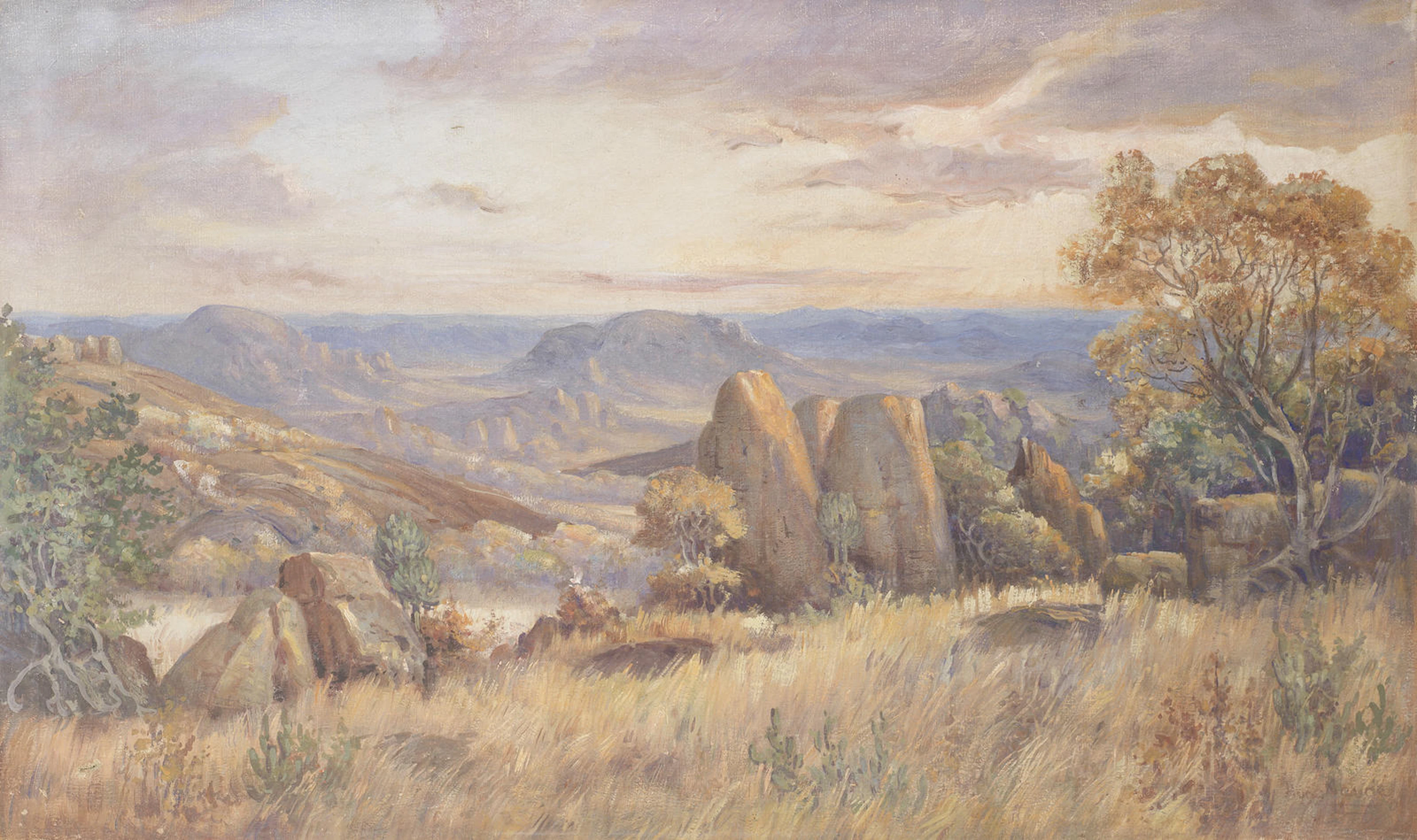 'The Blue Hills of the Matappos, Rhodesia'