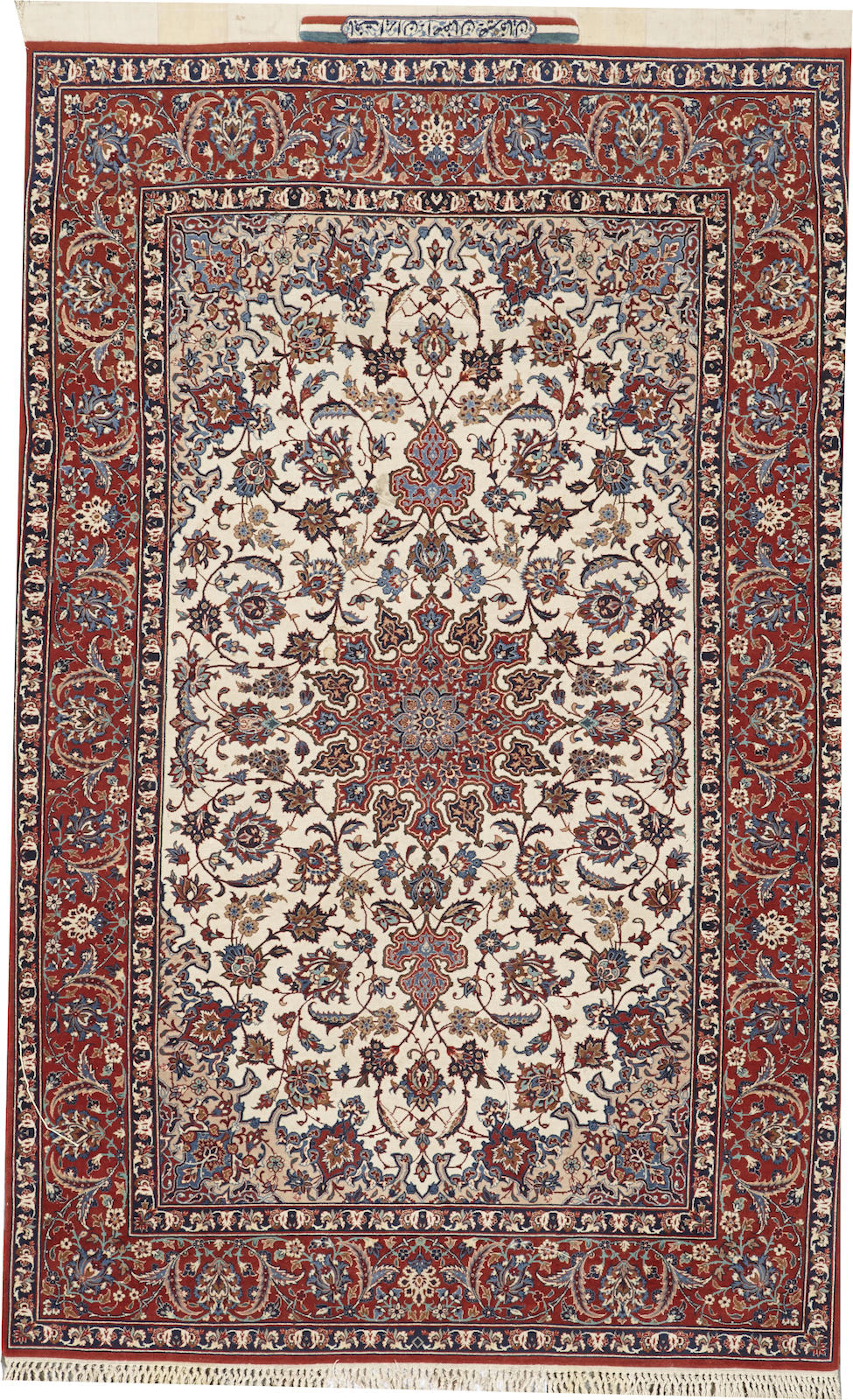 An Isphahan Seyrafian rug South Central Persia size approximately 3ft. 6in. x 5ft. 8in.