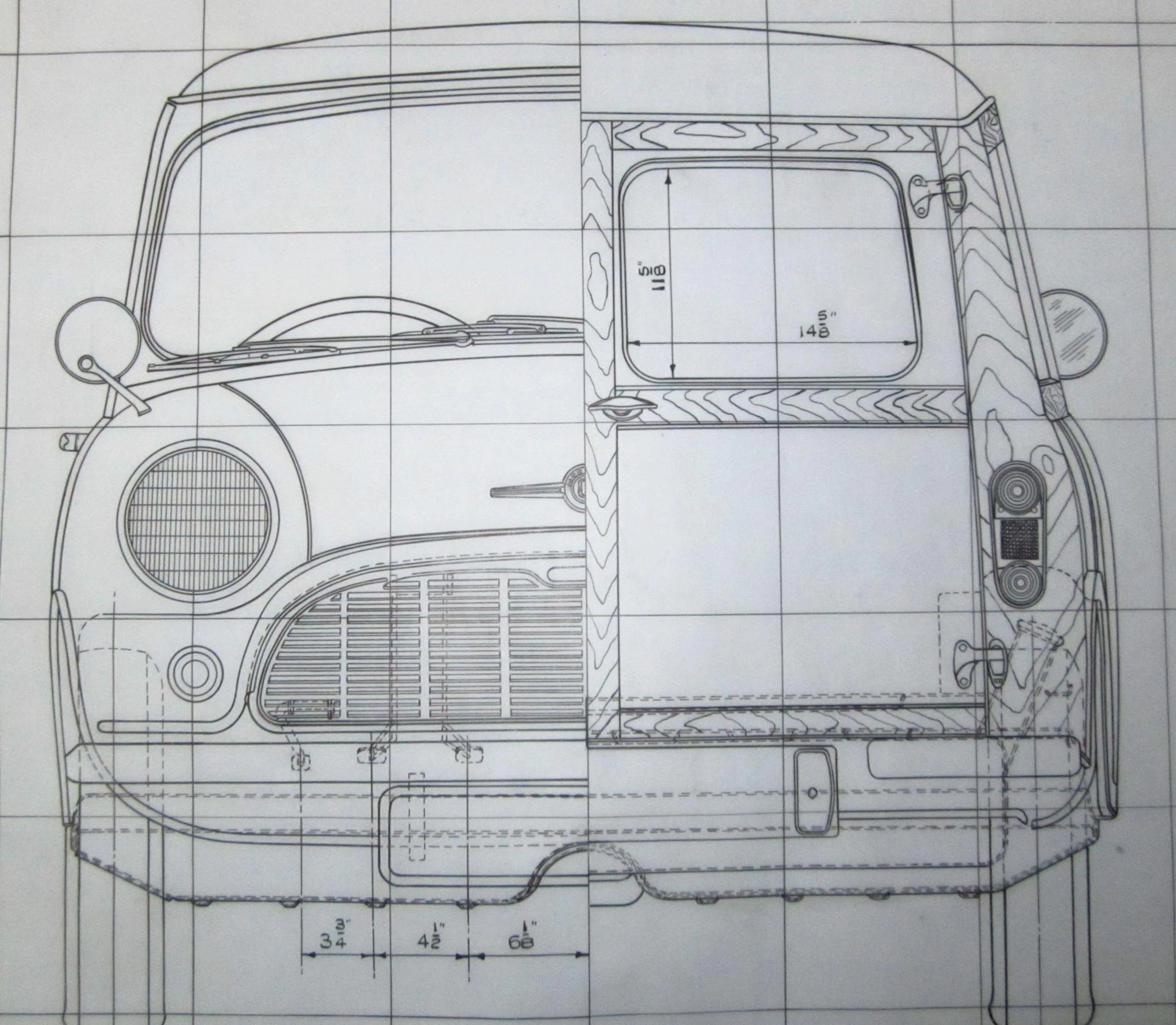 Five Austin and BMC engineering drawings 1960s,