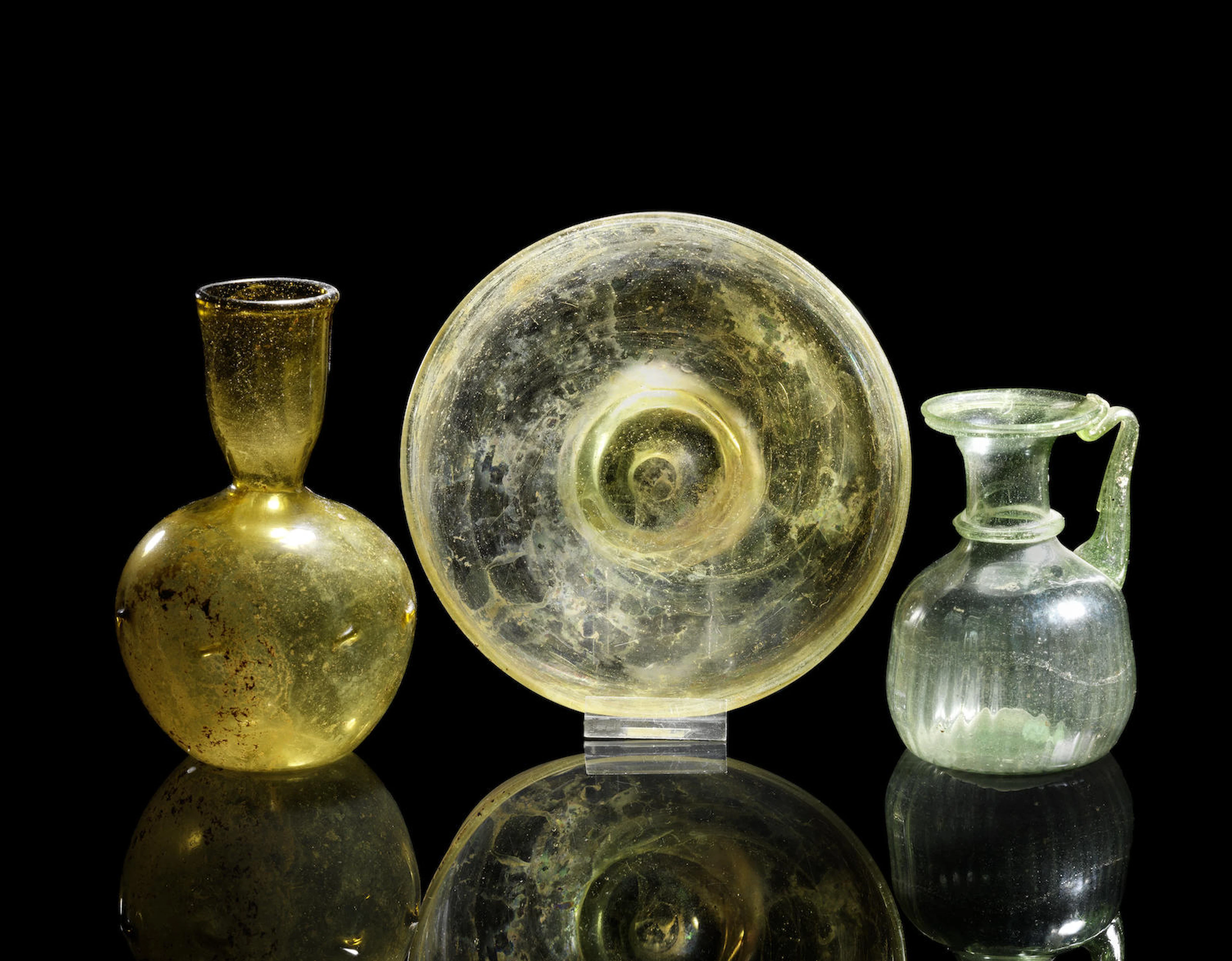 Three Roman glass vessels 3
