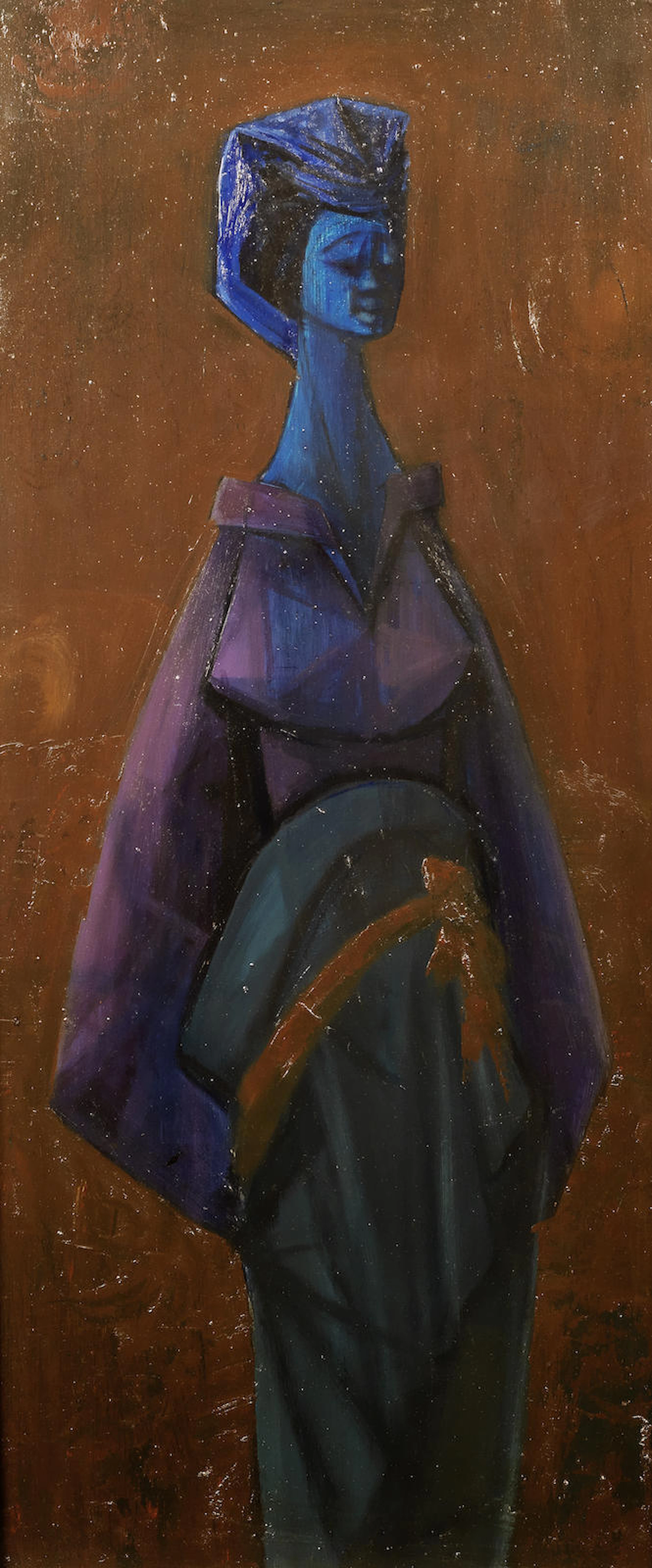 Yusuf Adebayo Cameron Grillo (Nigerian, born 1934) 'The Blue Madonna'