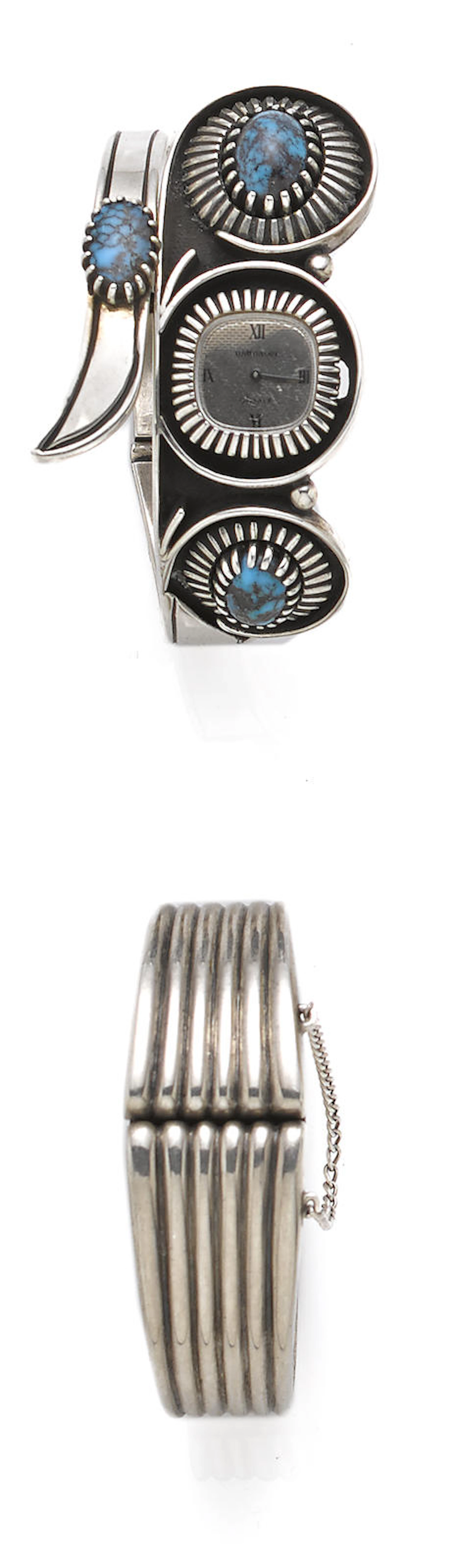 Two Navajo jewelry items