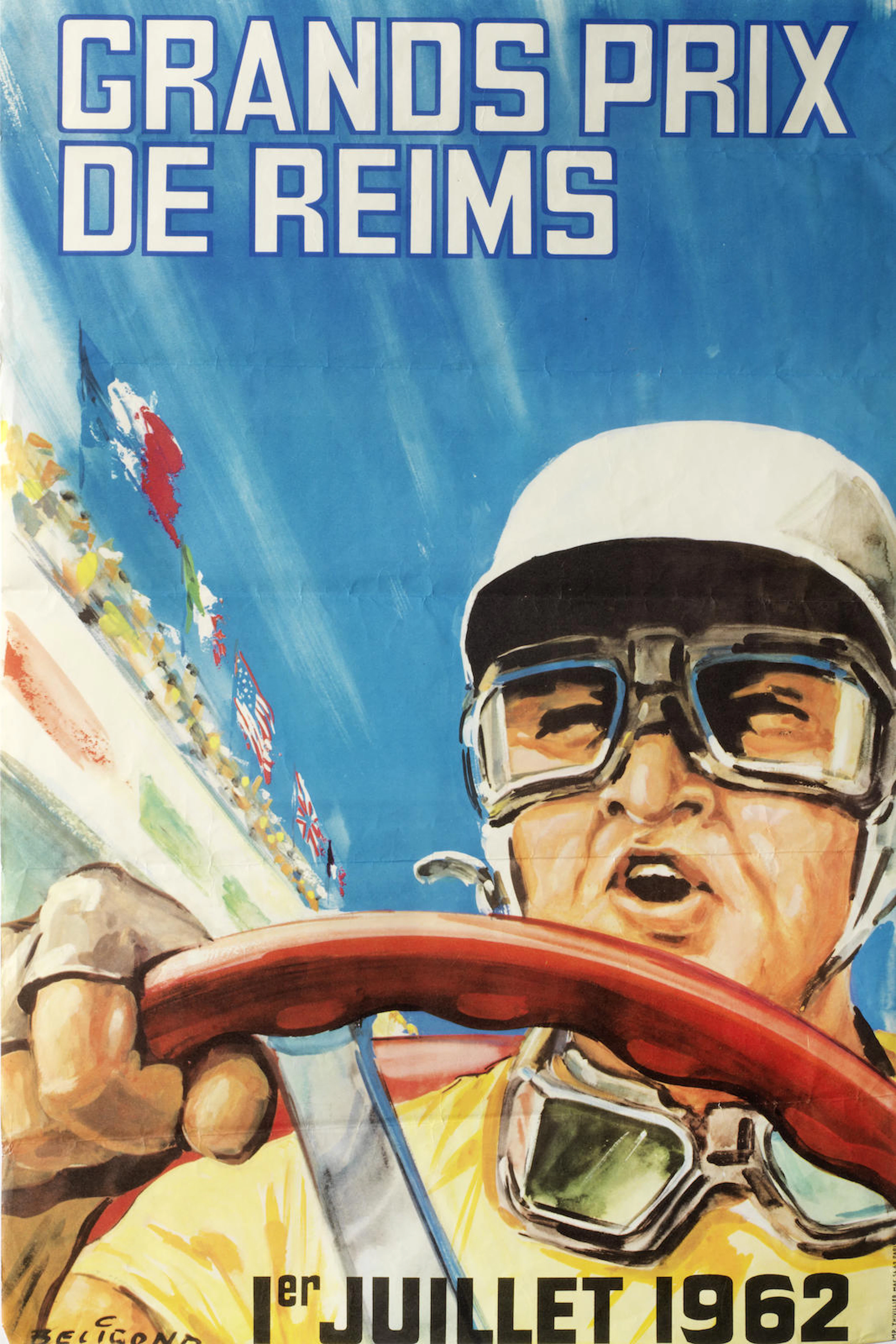 Four 1962 season European race meeting posters,