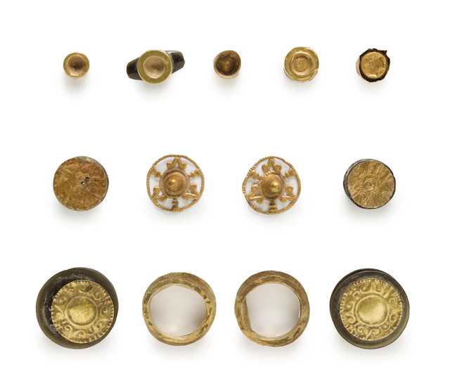 Thirteen Mixtec and Aztec Ear Ornaments and Labrets, ca. A.D. 1100-1521