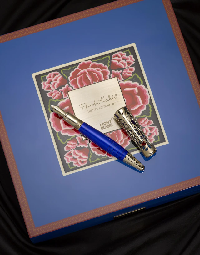 MONTBLANC: Frida Kahlo 18K Solid Gold Skeleton Cap Limited Edition 70 Fountain Pen
