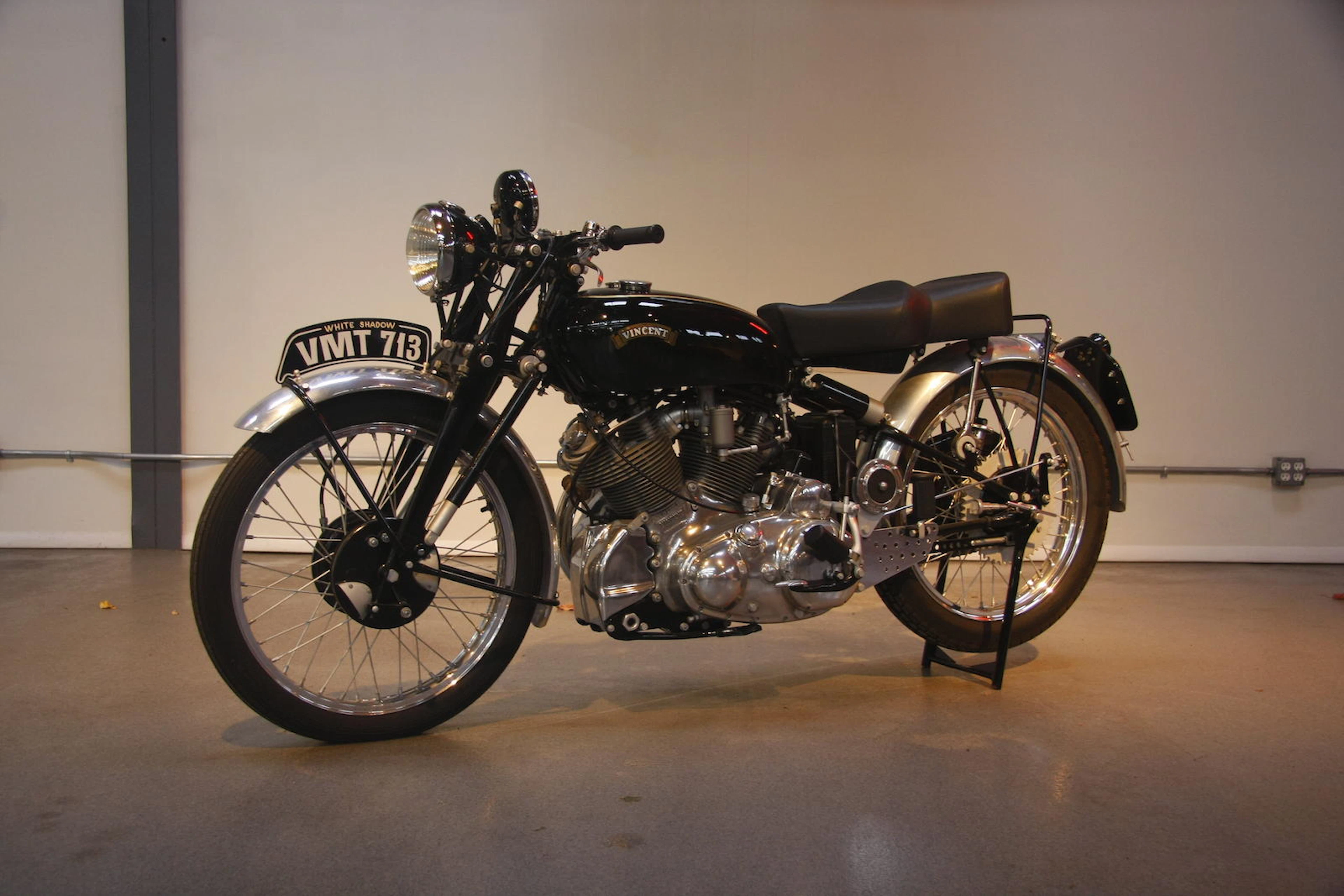 One of only 15 produced1950 Vincent Series C White ShadowFrame no. RC6376A Engine no. F10AB/1A/4476