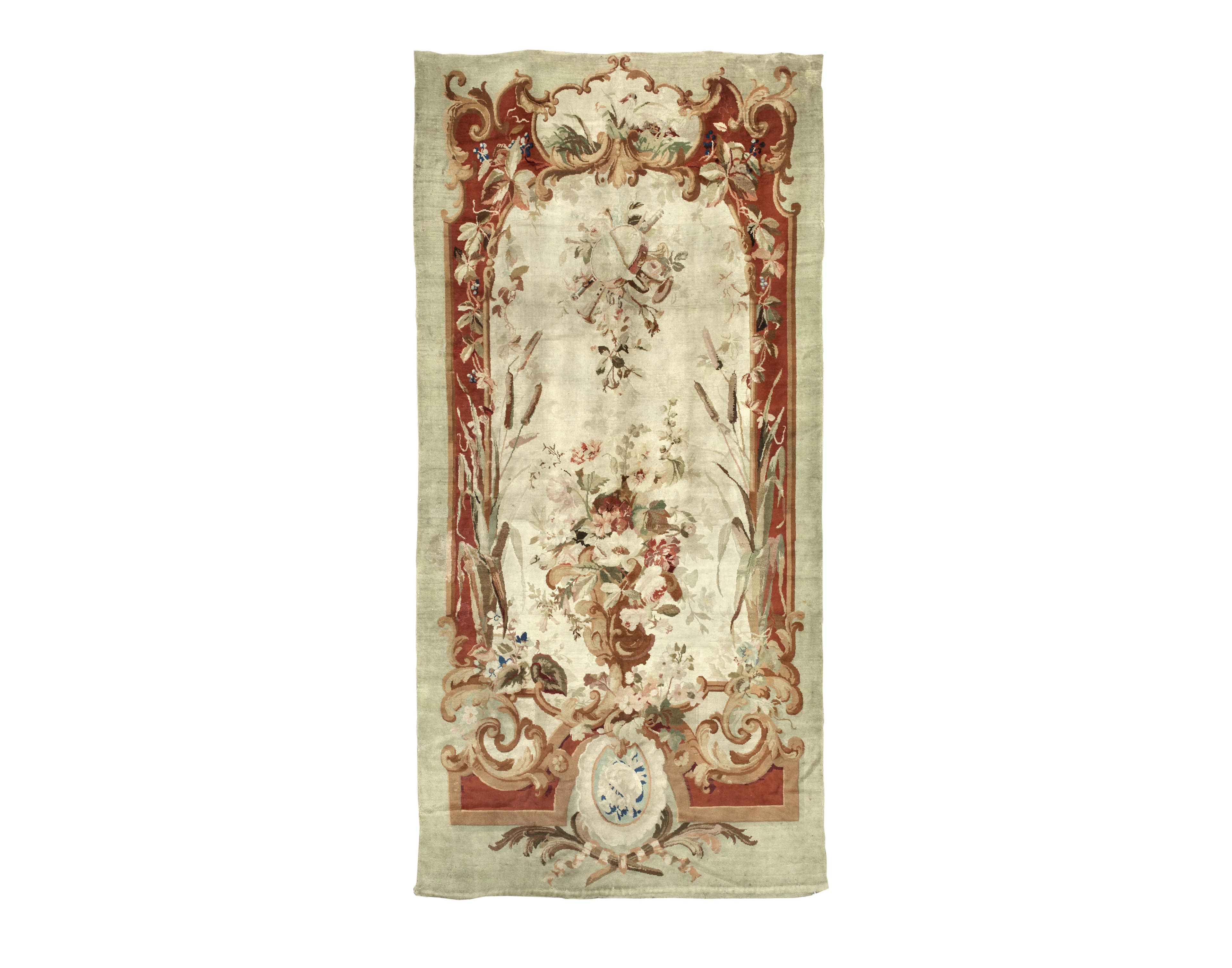 An Aubusson design European rug probably Belgium, 296cm x 138cm