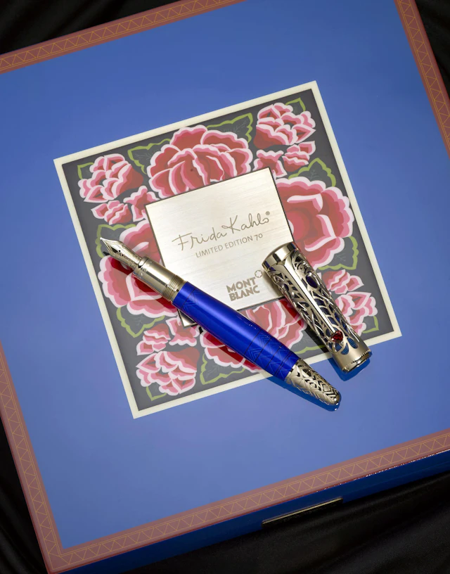 MONTBLANC: Frida Kahlo 18K Gold Atelier Privés Limited Edition 70 Skeleton Cap Fountain Pen