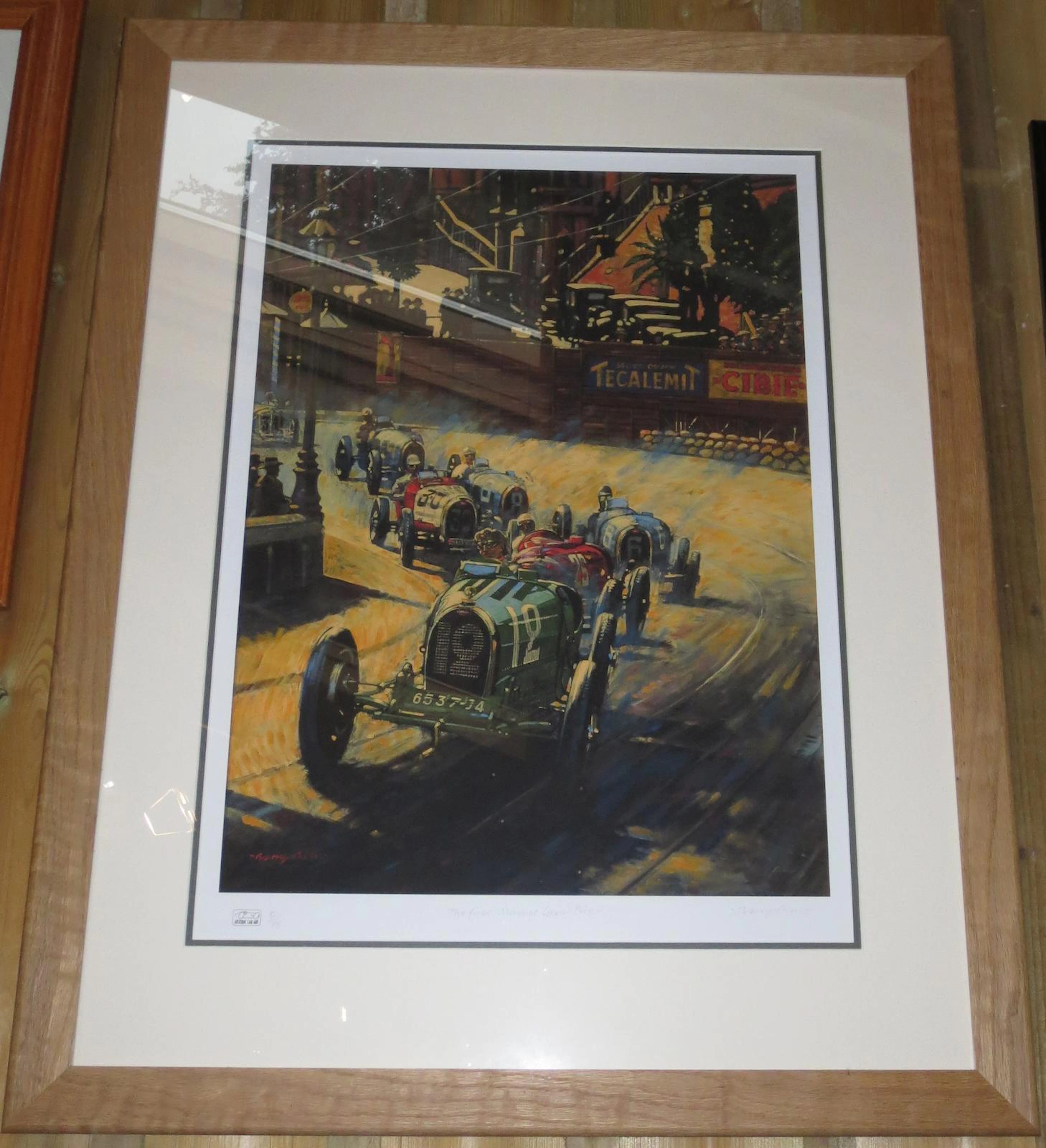 'The First Monaco Grand Prix', a print after Barry Rowe,