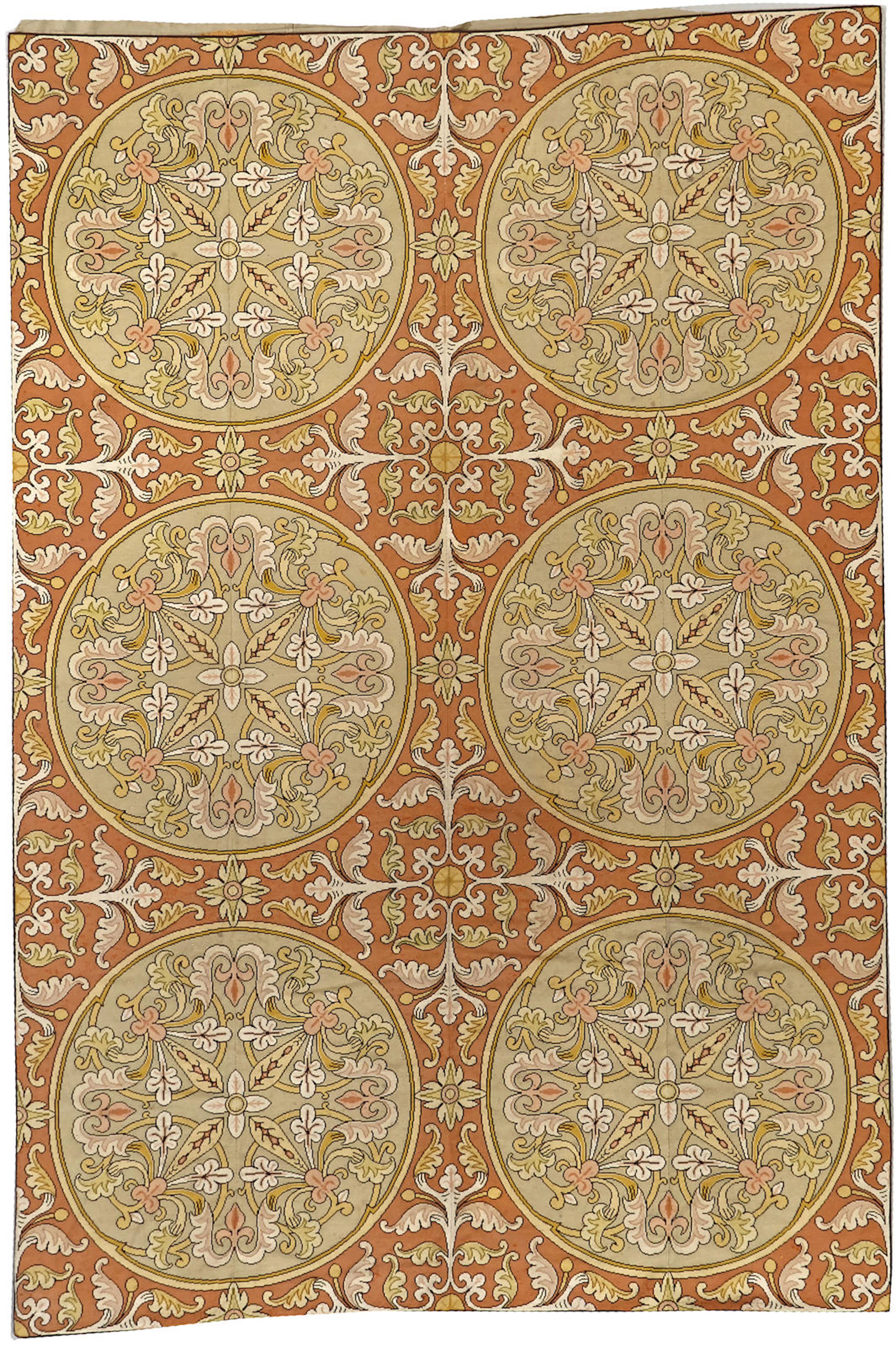 A European Needlepoint rug size approximately 6ft. 6in. x 9ft. 6in.