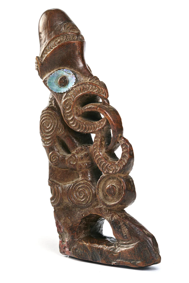 Exceedingly Fine and Rare Maori Ceremonial Digging-Stick Step, Ngati Kahungunu Tribal Area, Hawke Bay, North Island, New Zealand