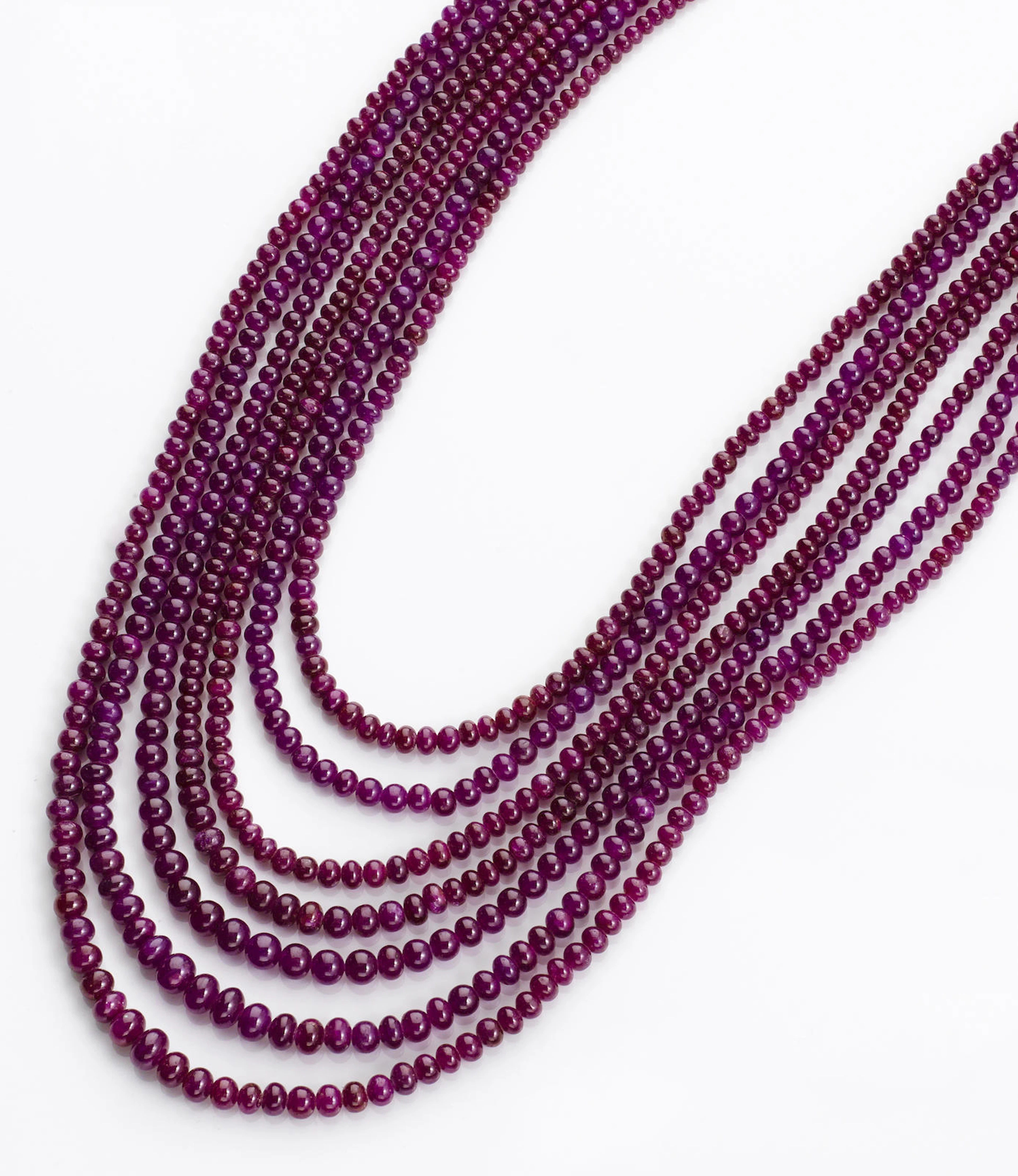 Multi Strand Ruby Necklace