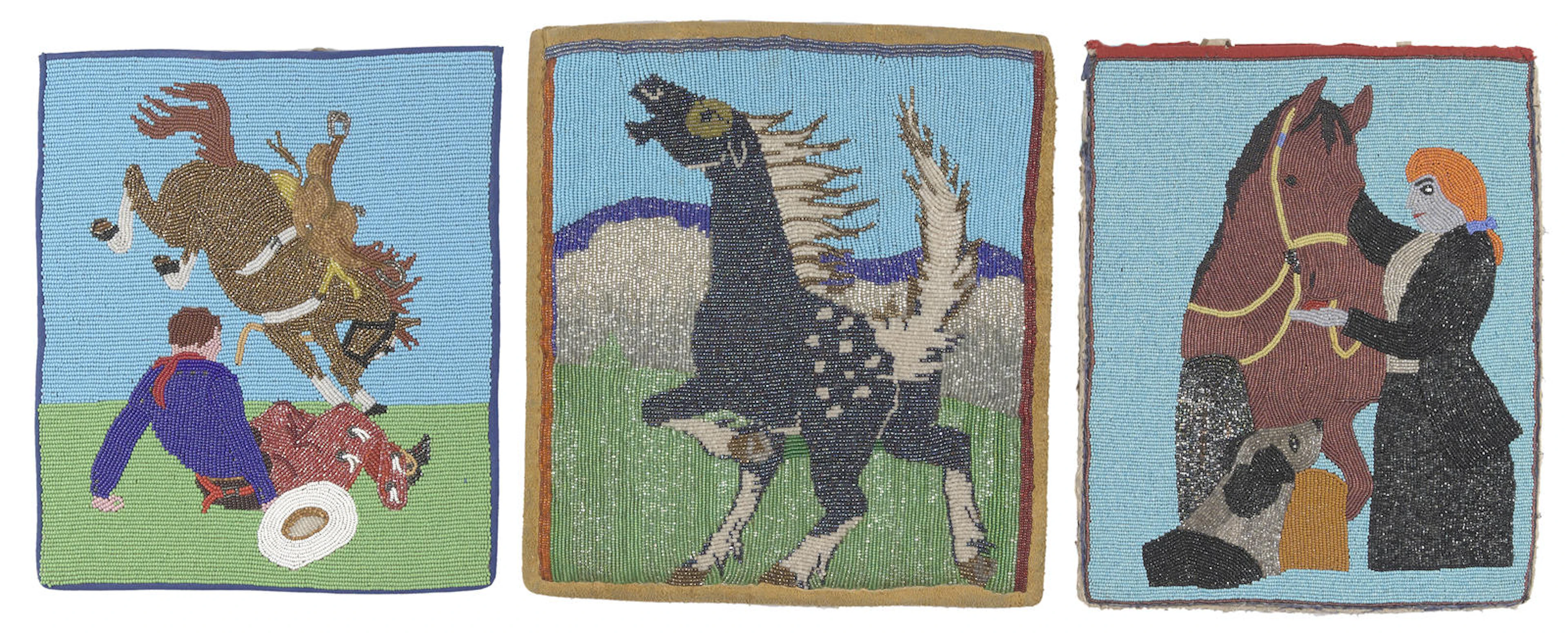 Three Plateau beaded bags