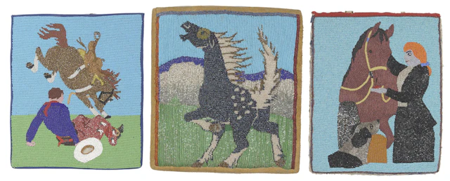 Three Plateau beaded bags