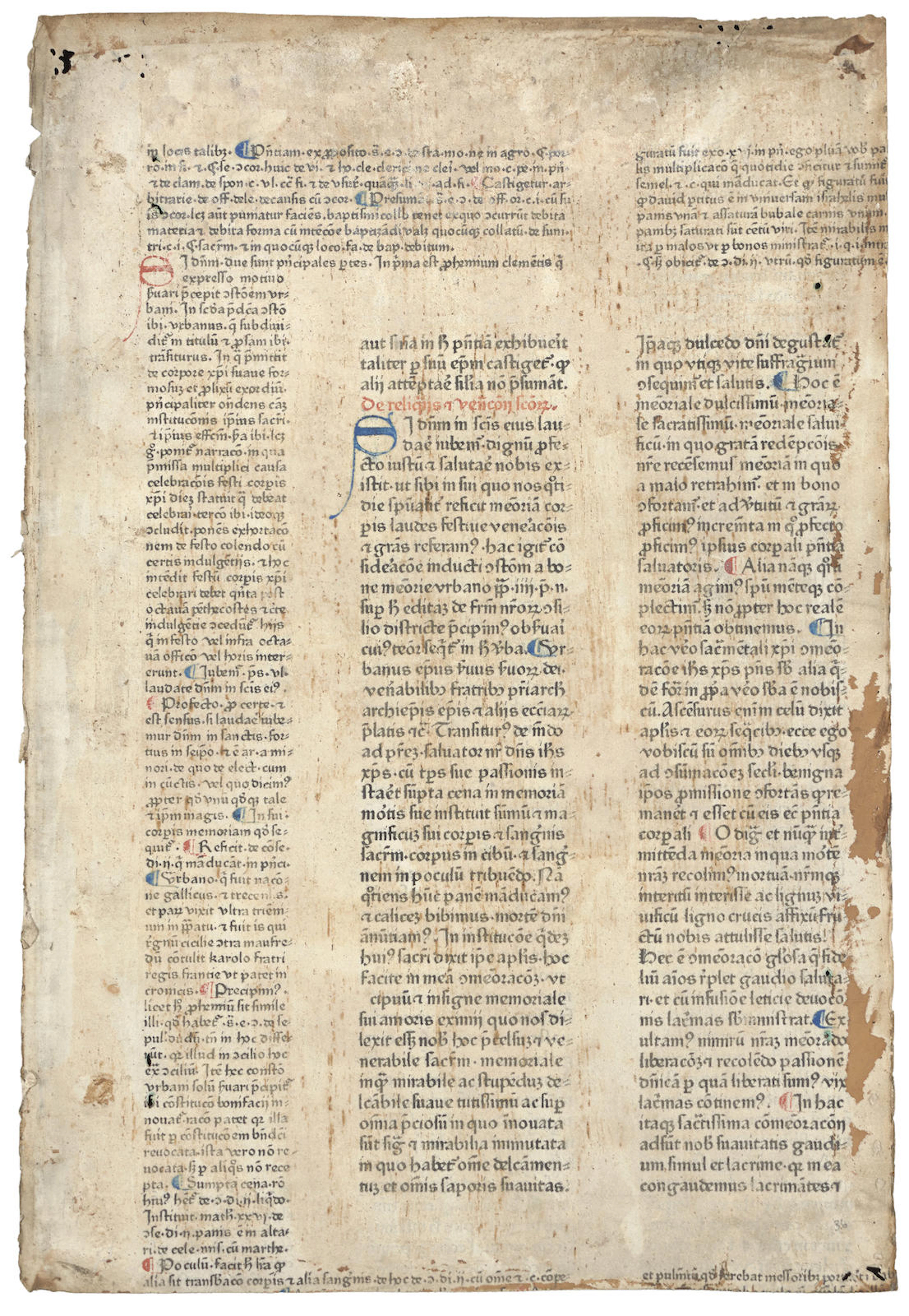 VELLUM PRINTING. CLEMENS V. Constitutiones. [Mainz: Johann Fust and Peter Schoeffer, 1460].
