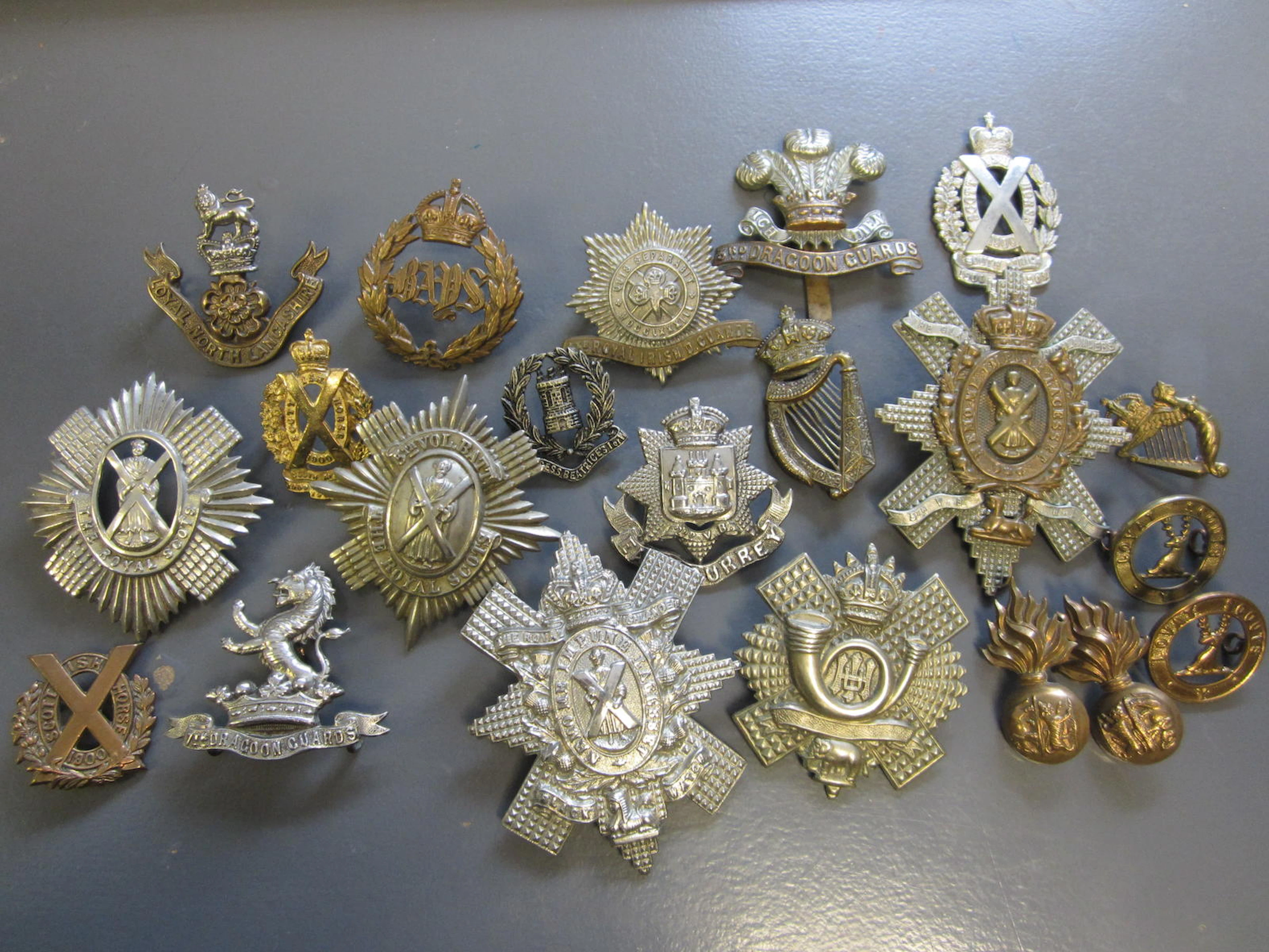 Victorian & Edwardian period cap and collar badges,
