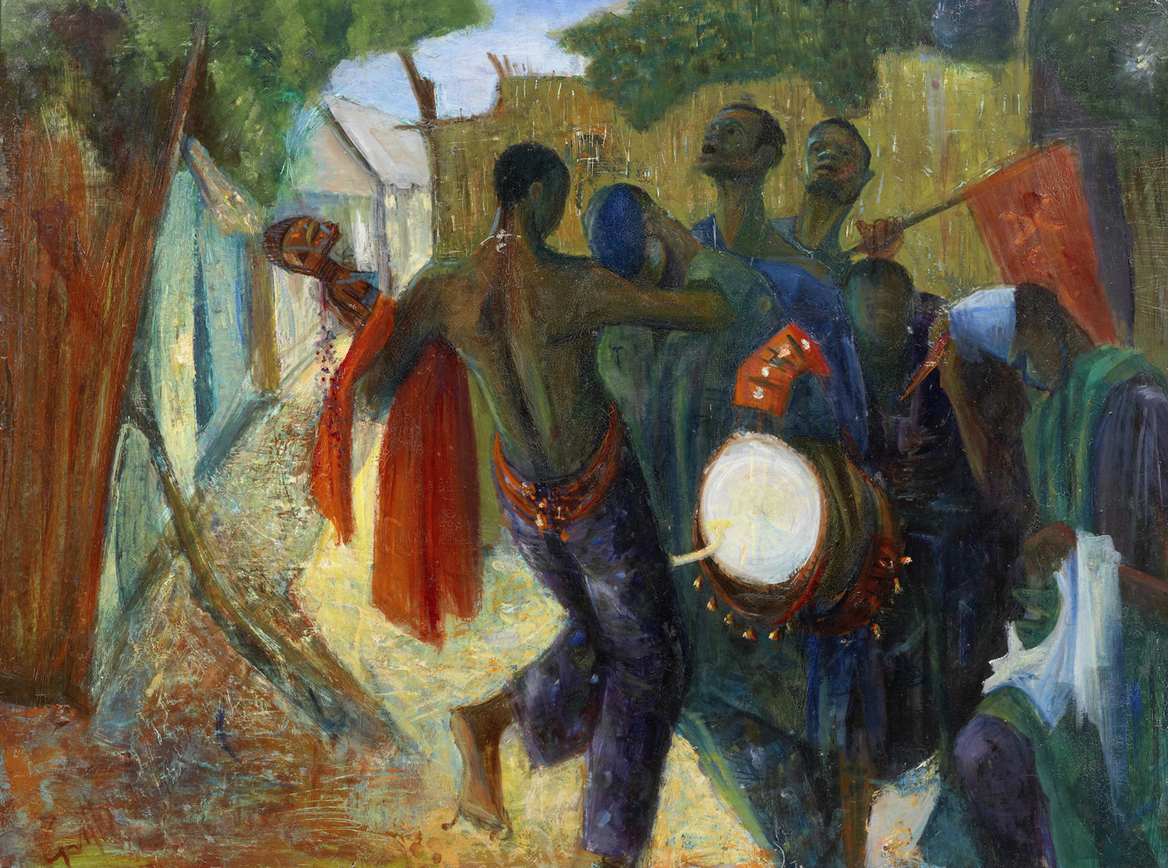 Yusuf Adebayo Cameron Grillo (Nigerian, born 1934) Drummers and Dancers