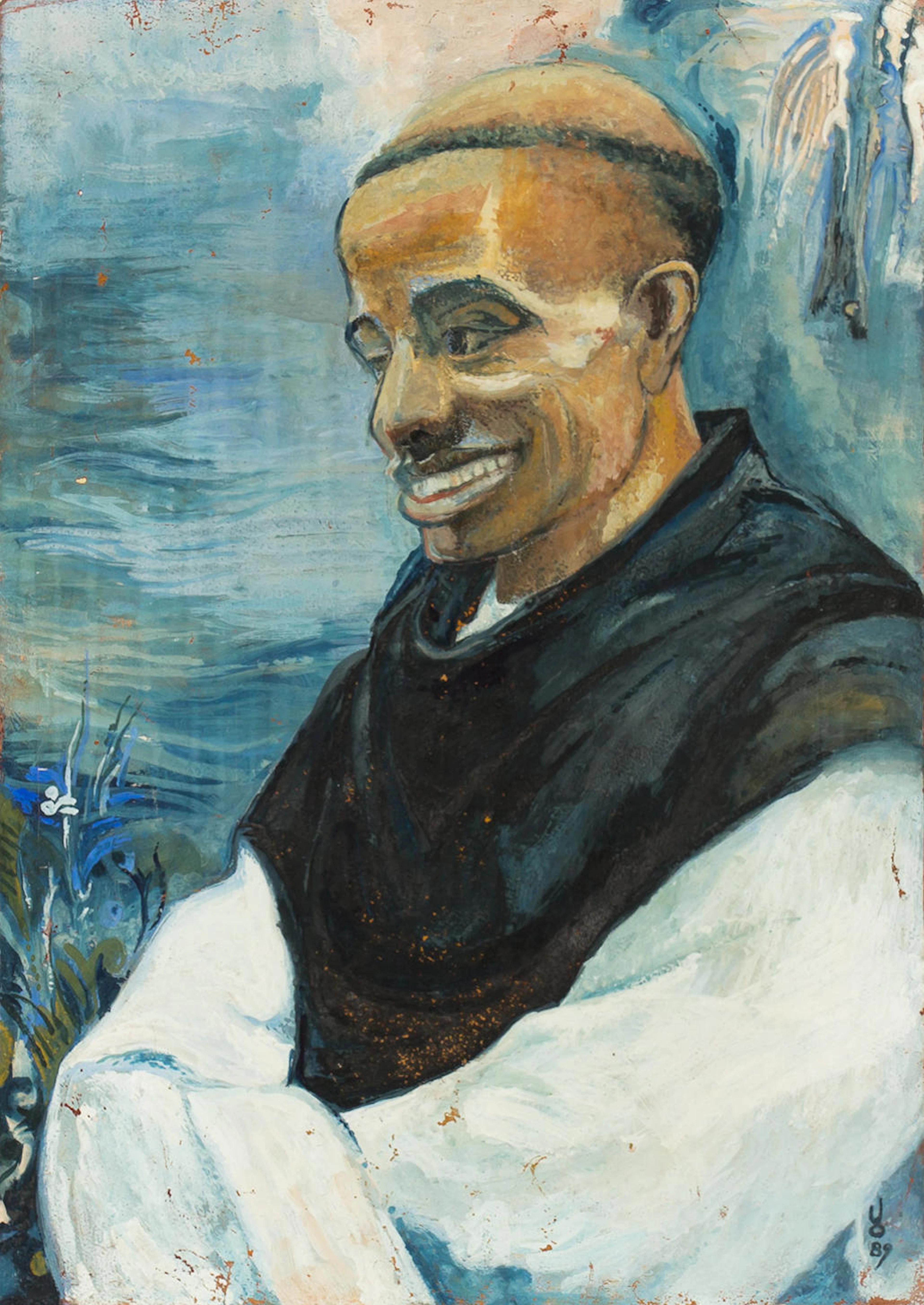 Prof. Uche Okeke (Nigerian, 1933-2016) The Blessed Cyprian Michael Iwene Tansi (1903-1964)