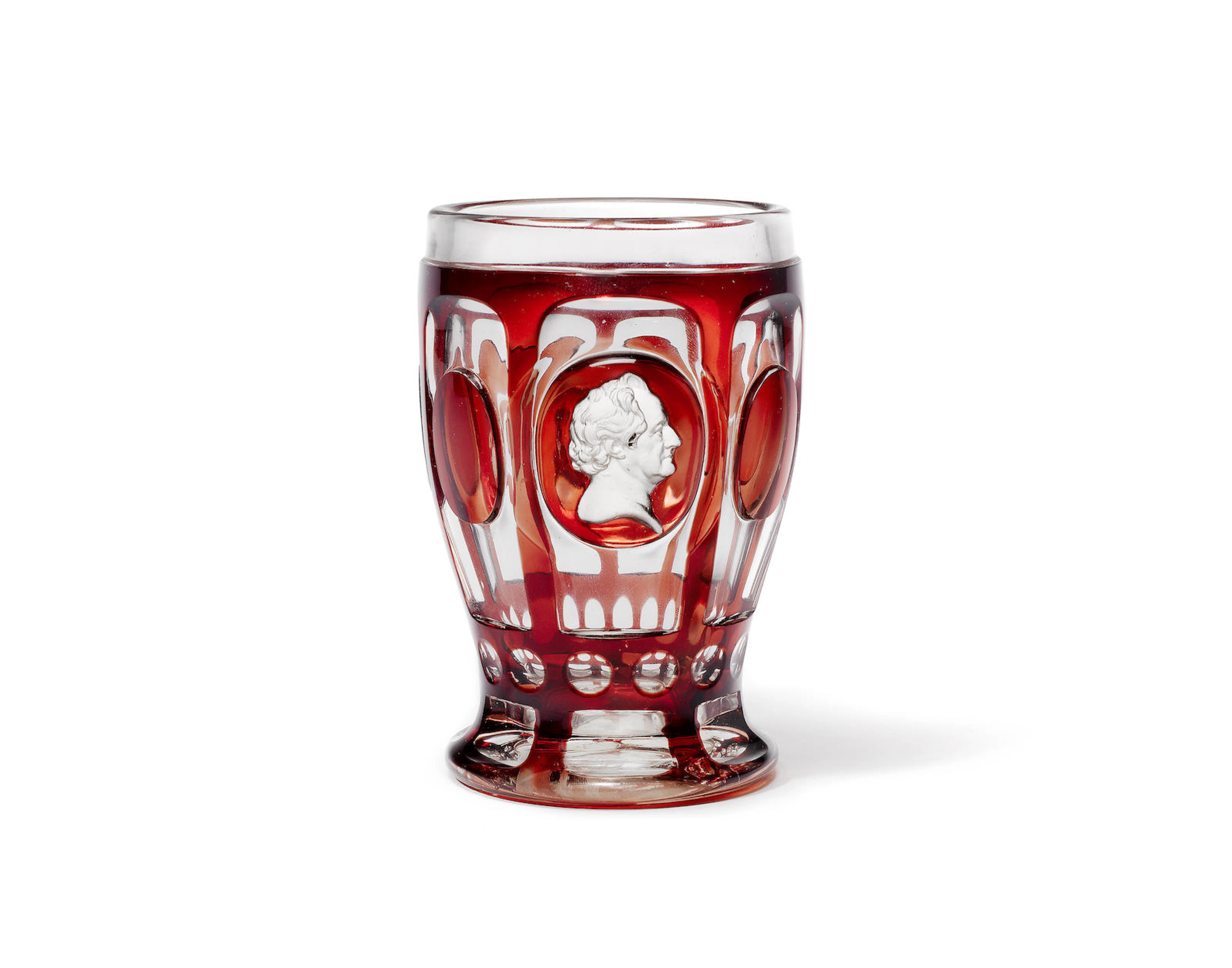 An unusual Bohemian Sulphide beaker, mid 19th century