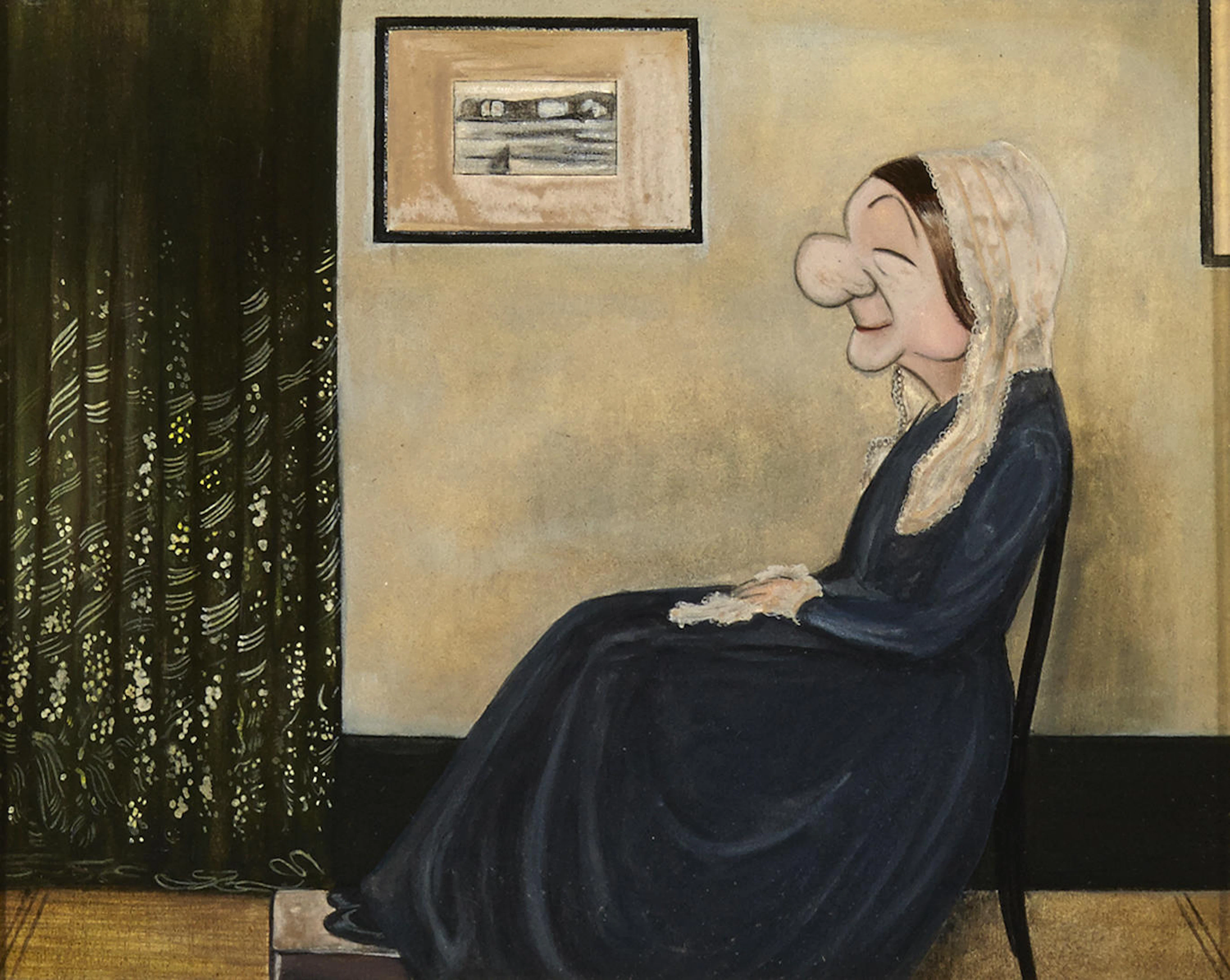 A painting of Mr. Magoo as Whistler's Mother