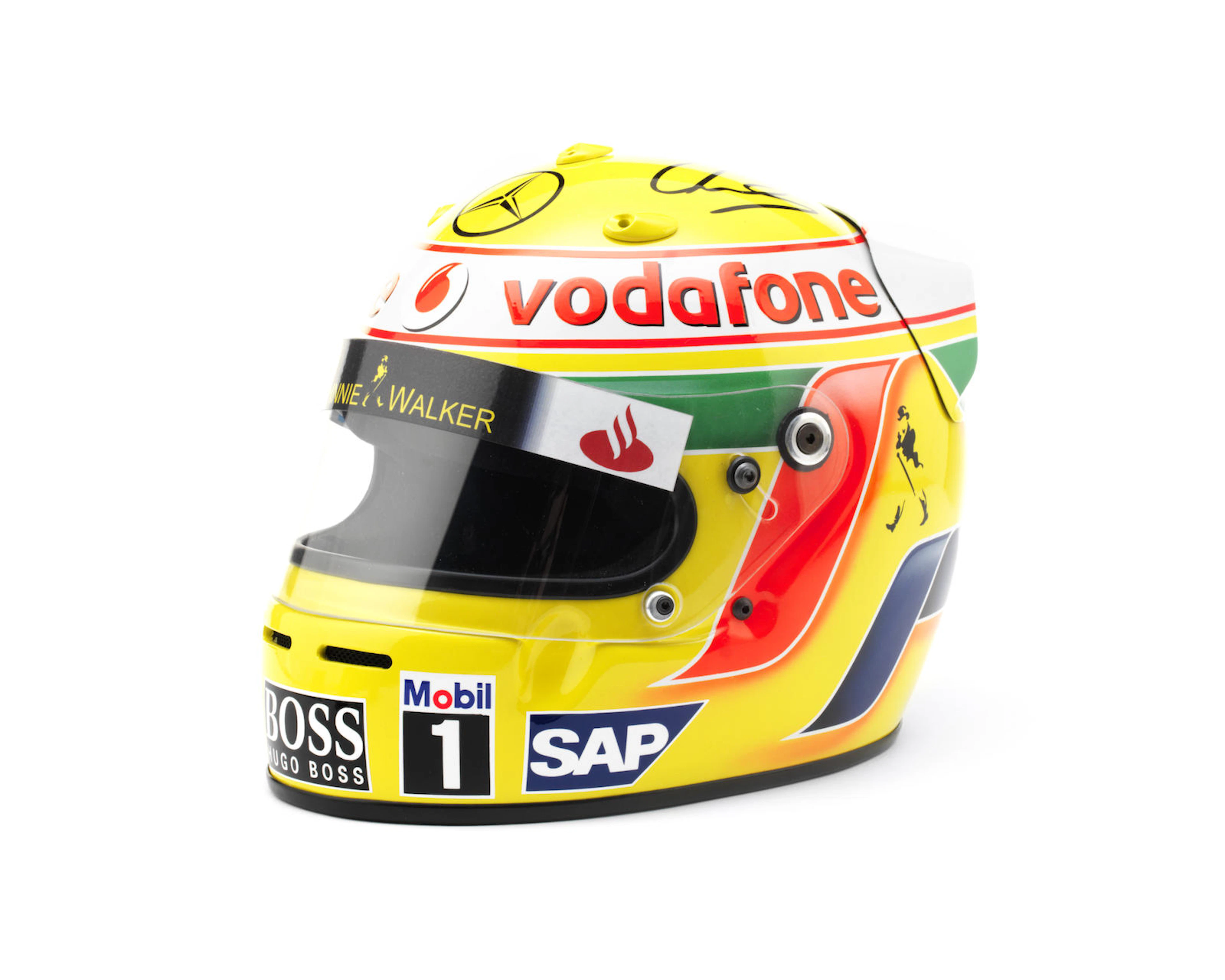 A Lewis Hamilton 2009 Formula 1 season replica helmet,