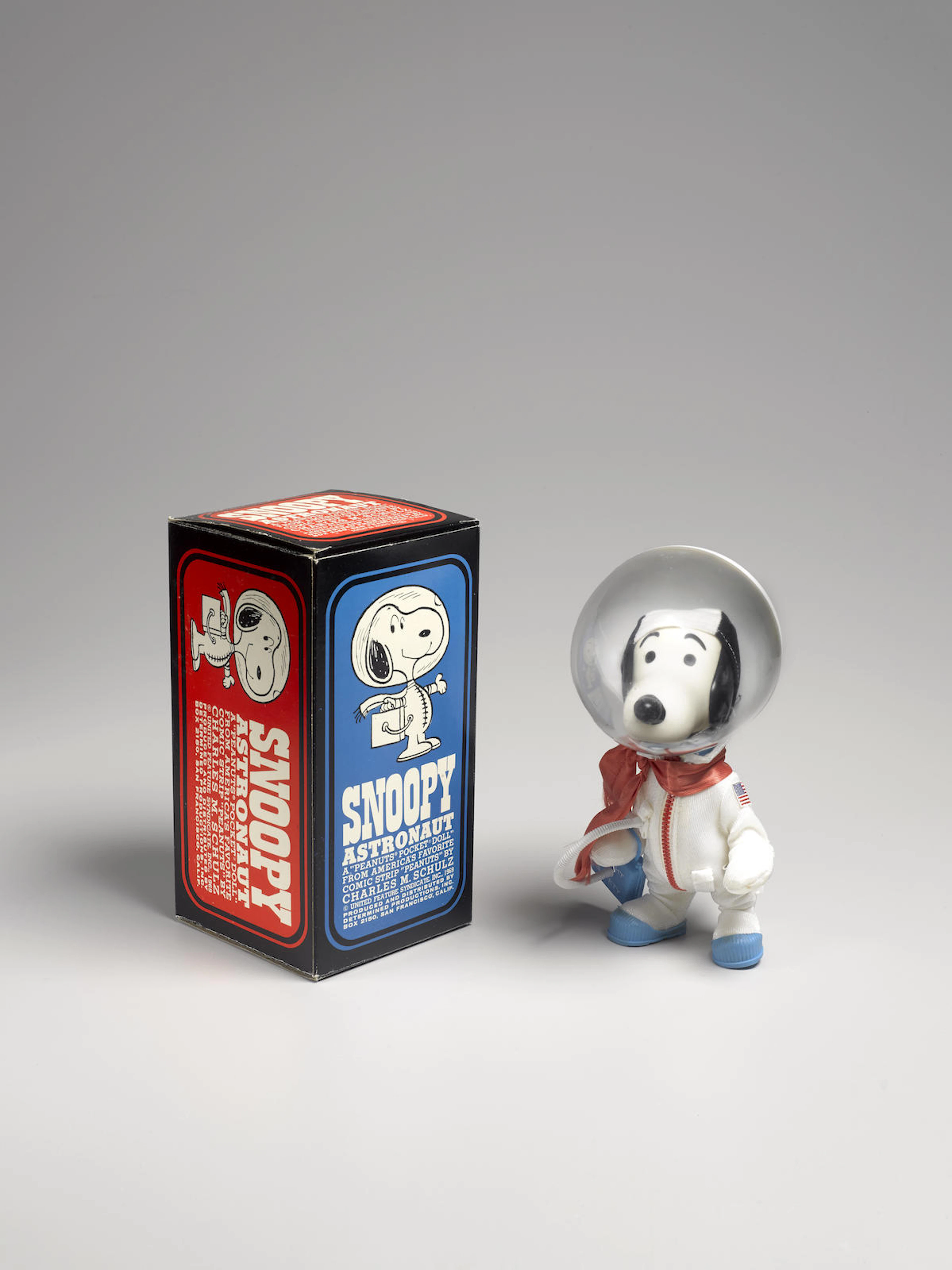 SNOOPY?MASCOT OF THE APOLLO X LM CREW, SIGNED Snoopy Astronaut doll, produced in China by Determined Distributions of San Francisco for United Feature Syndicate, 1969