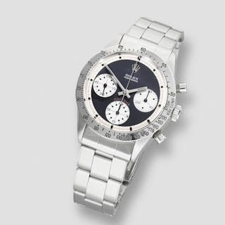 Rolex. A rare stainless steel manual wind chronograph...
